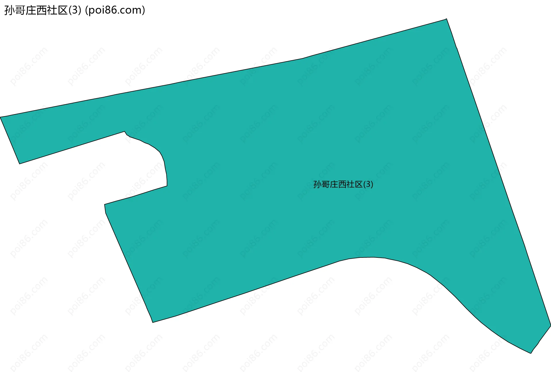 孙哥庄西社区(3)边界地图