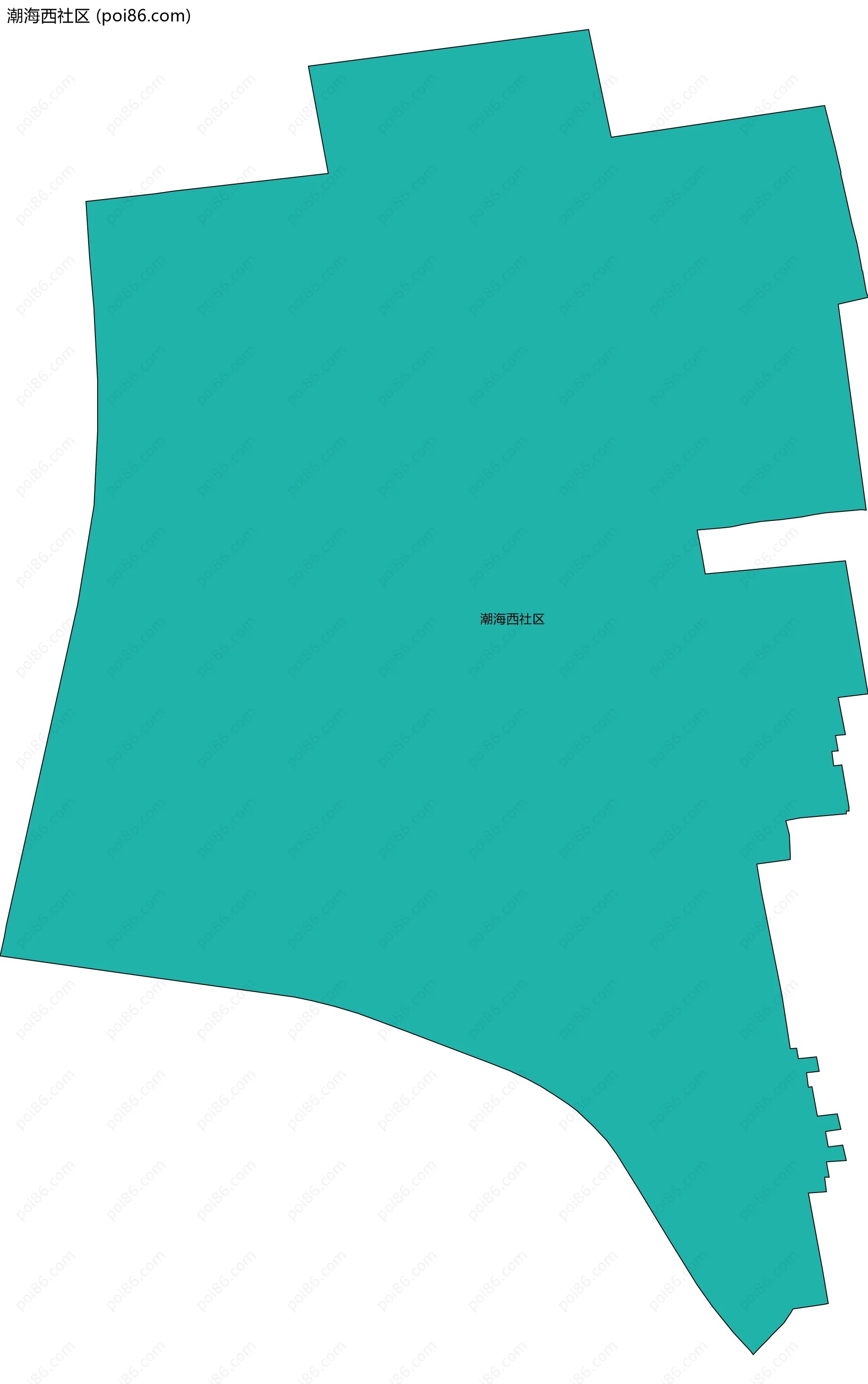 潮海西社区边界地图