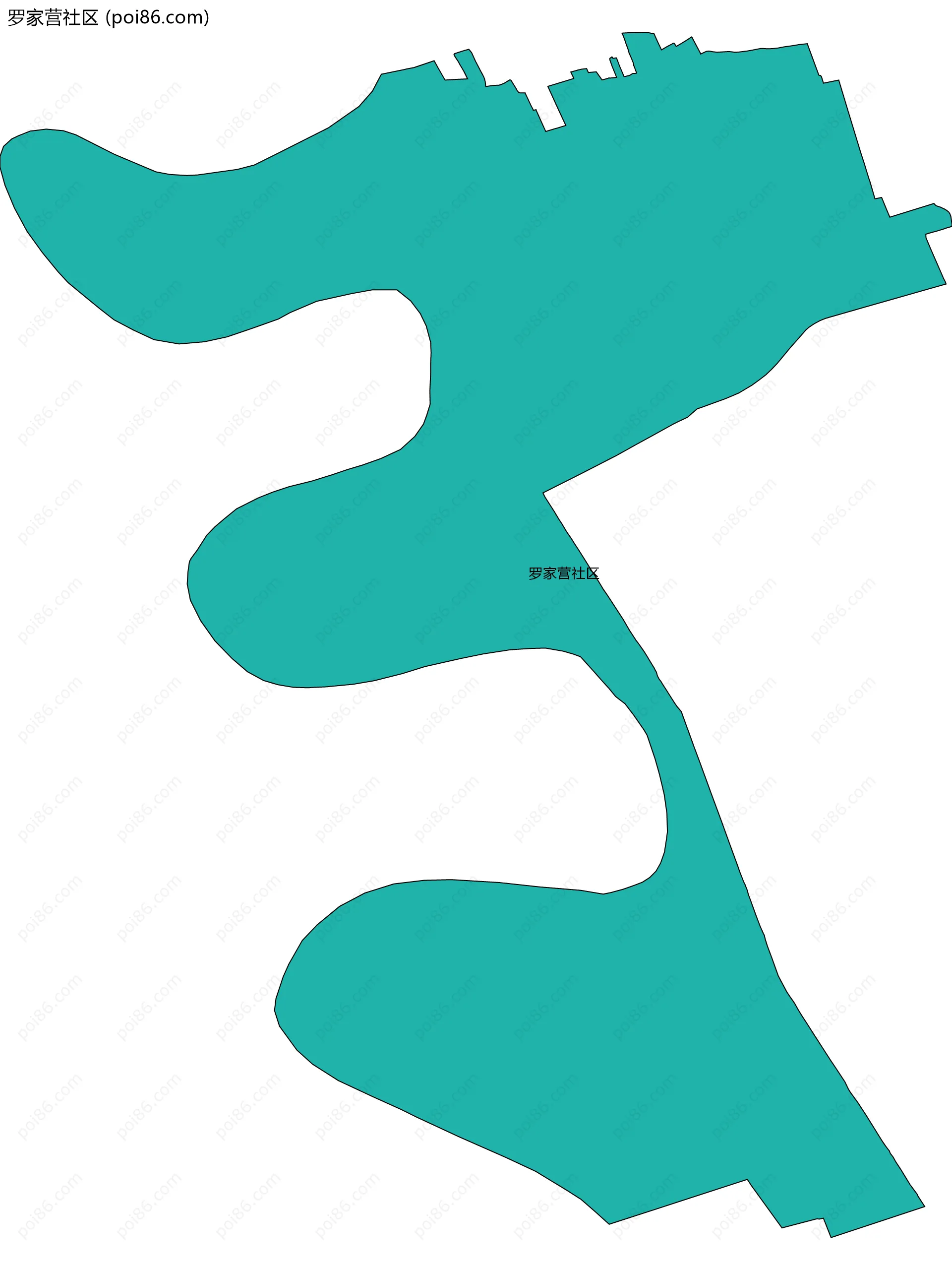 罗家营社区边界地图