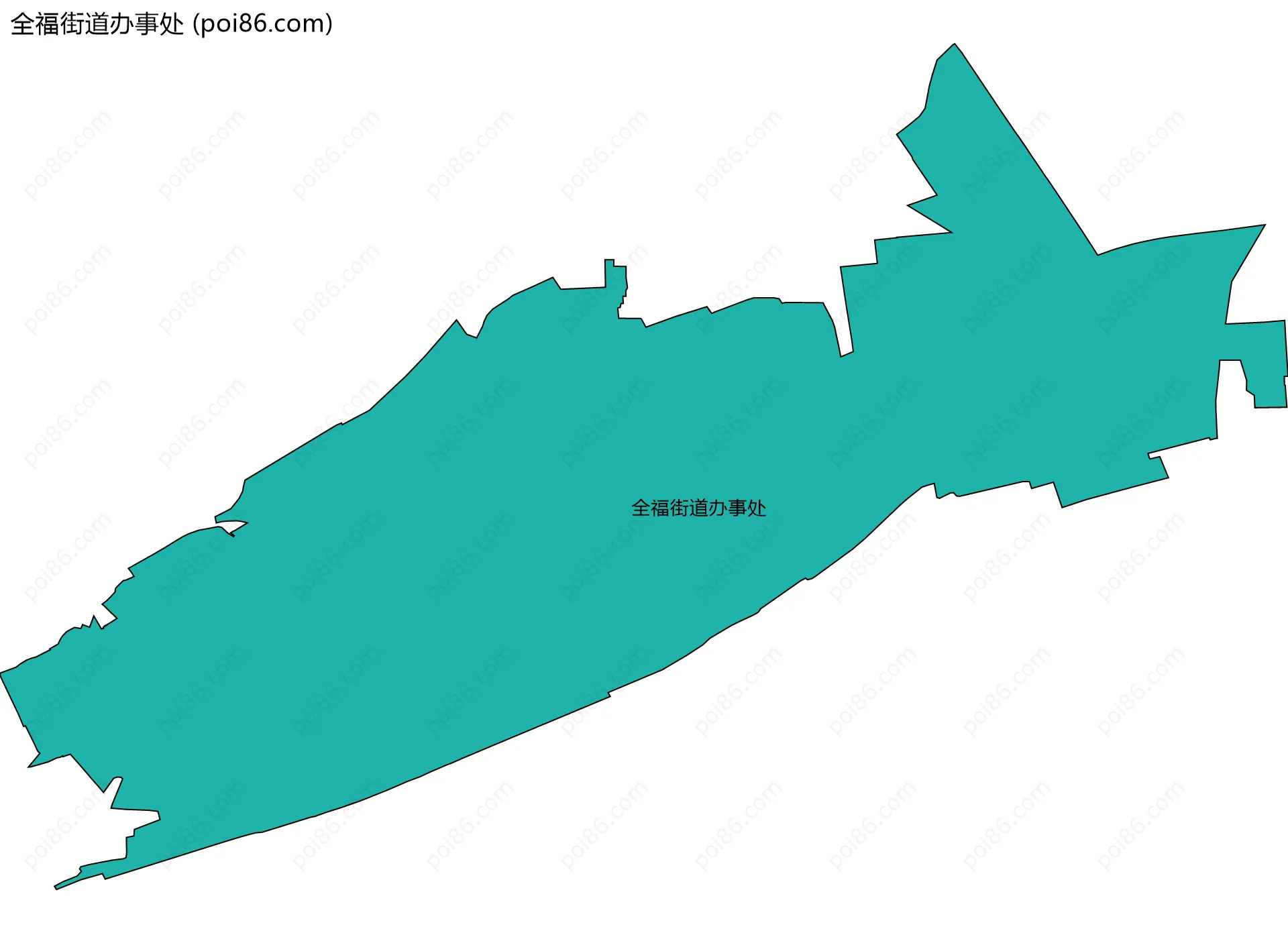 全福街道办事处边界地图