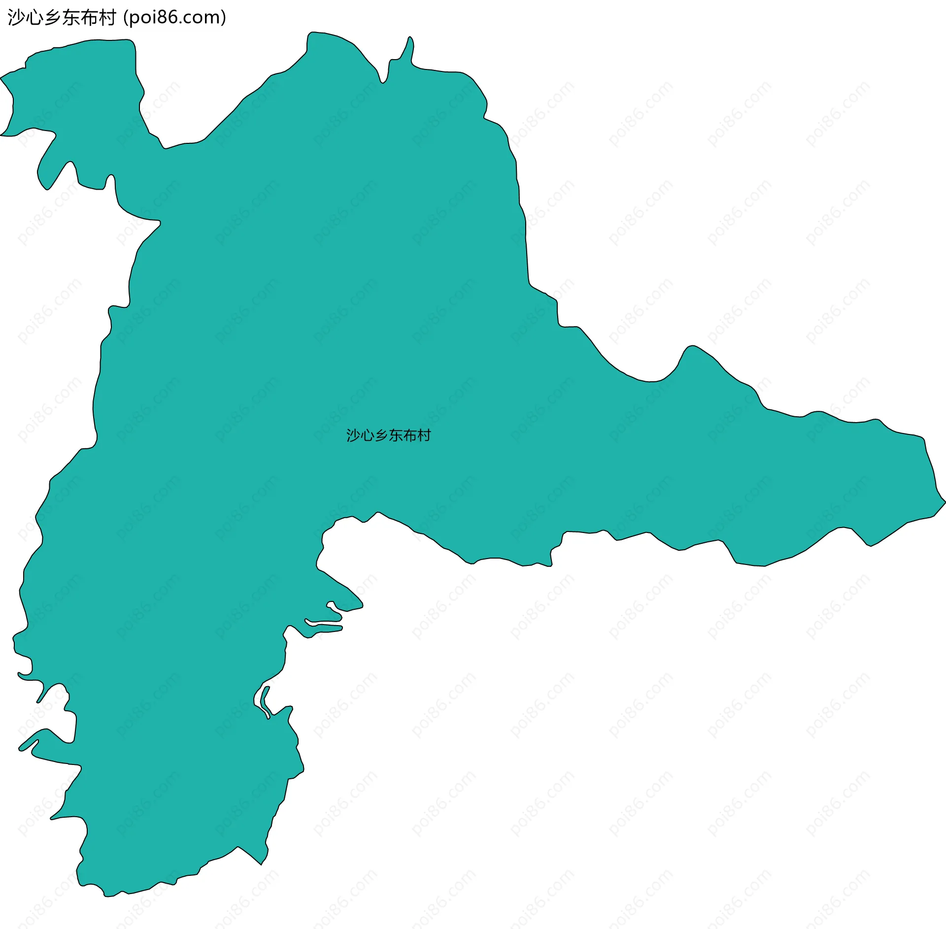 沙心乡东布村边界地图