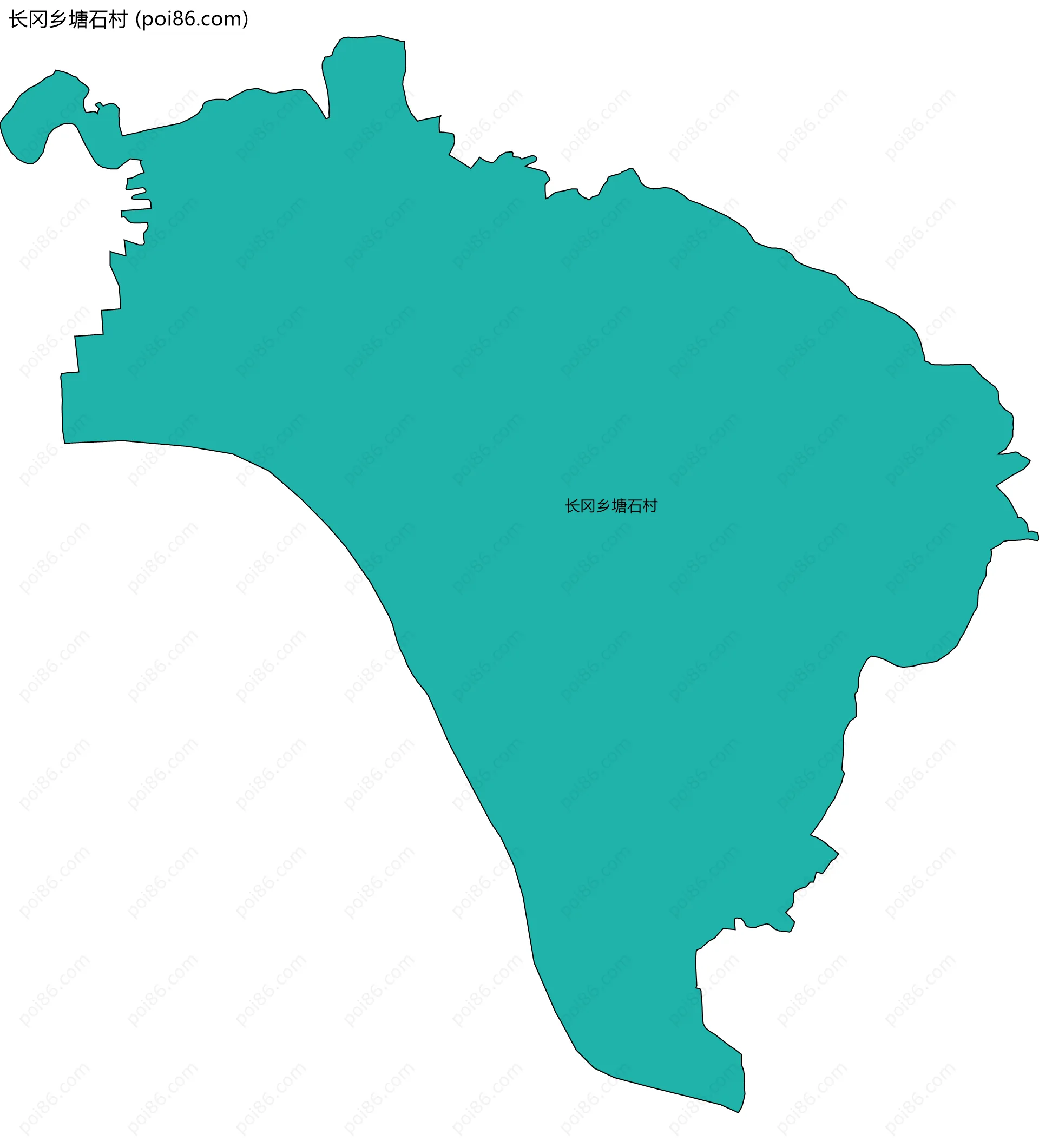 长冈乡塘石村边界地图