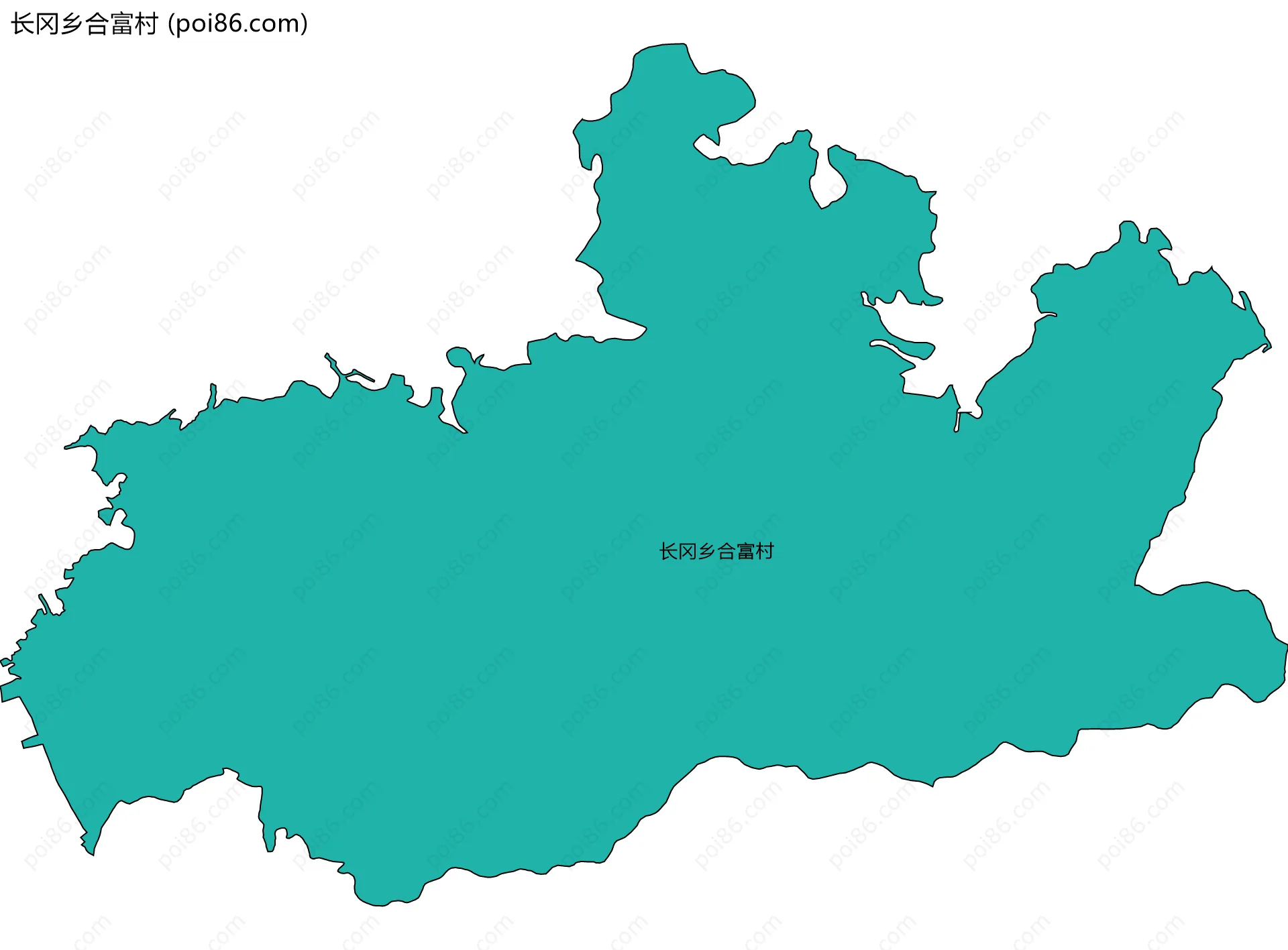长冈乡合富村边界地图