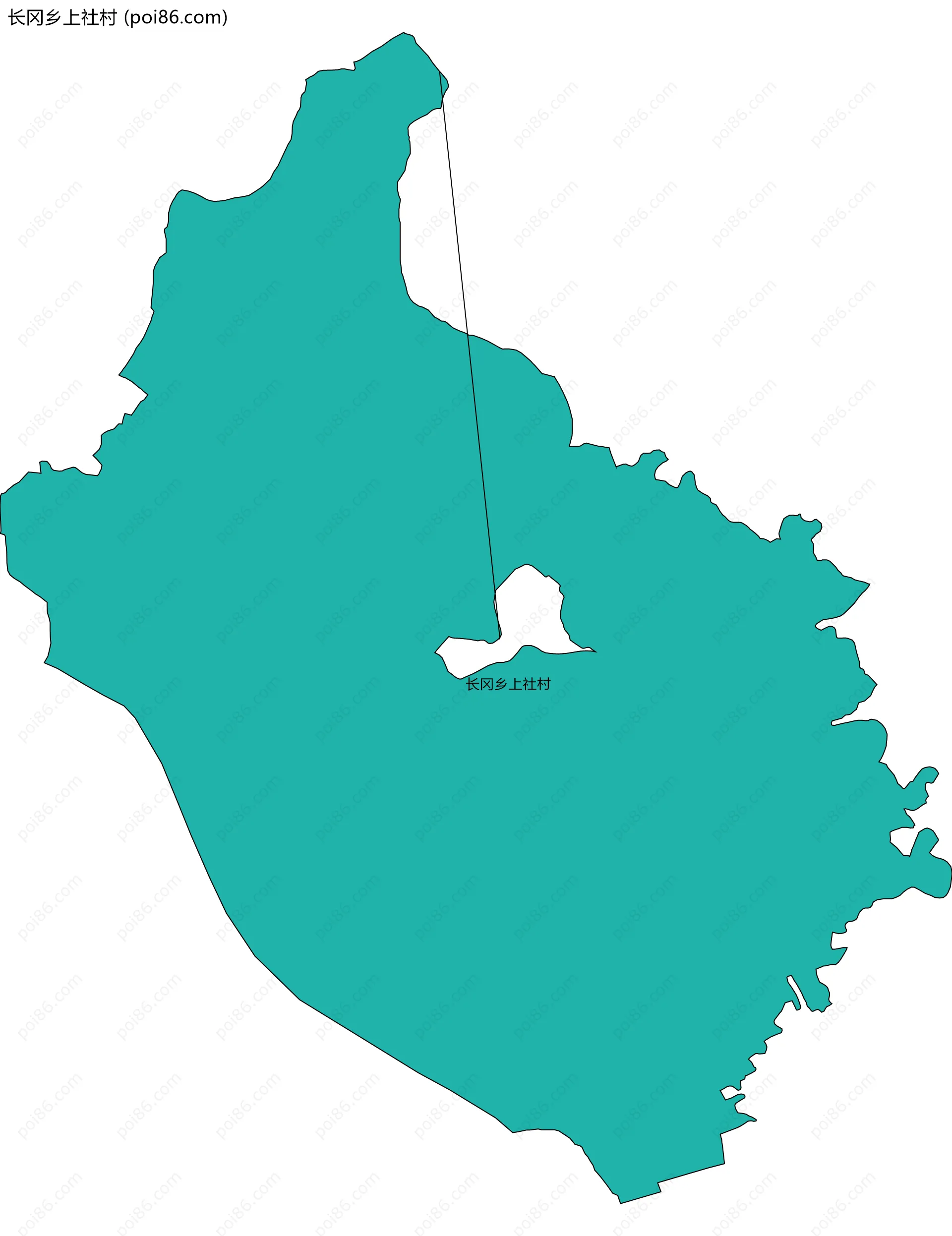 长冈乡上社村边界地图