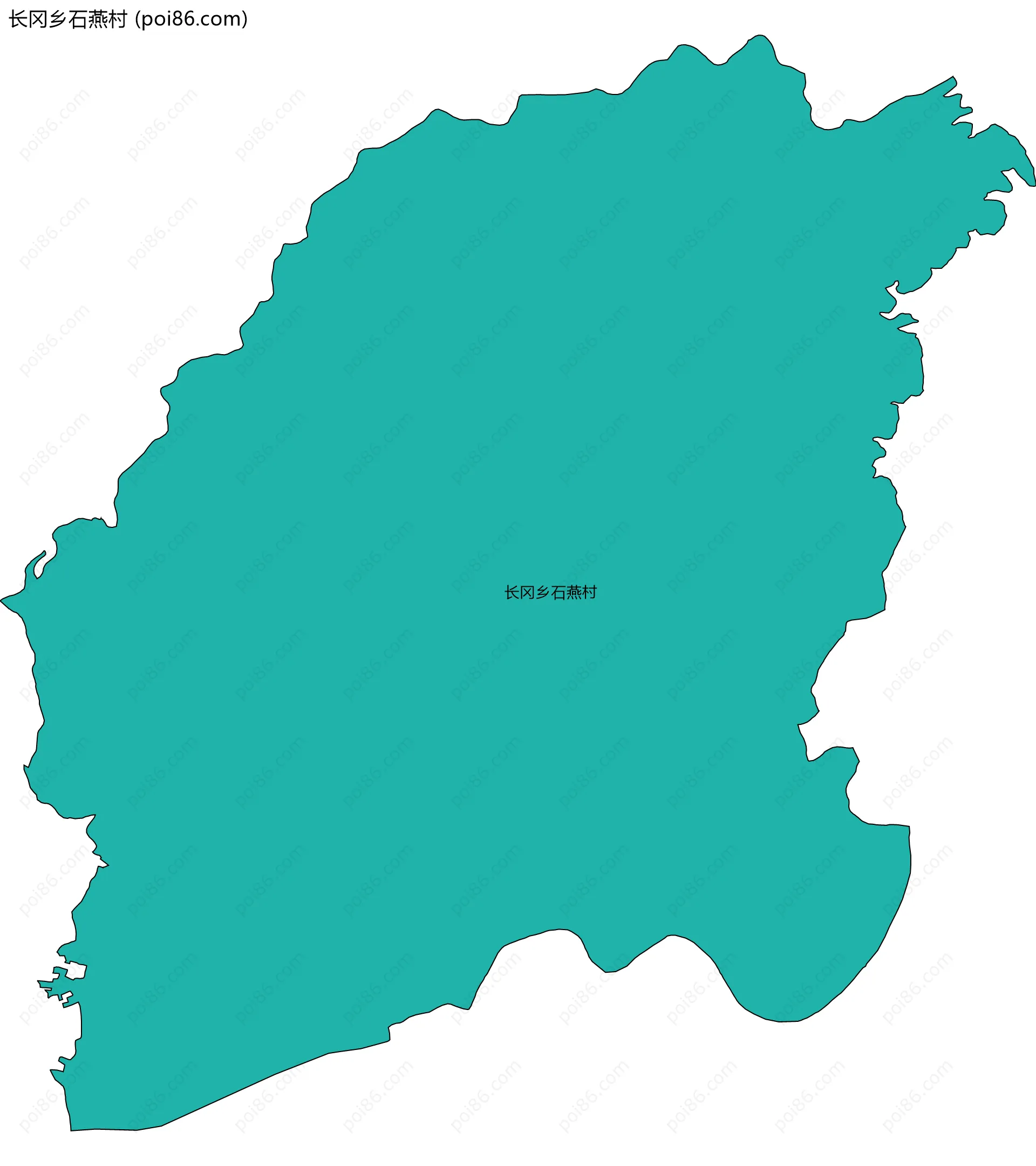 长冈乡石燕村边界地图