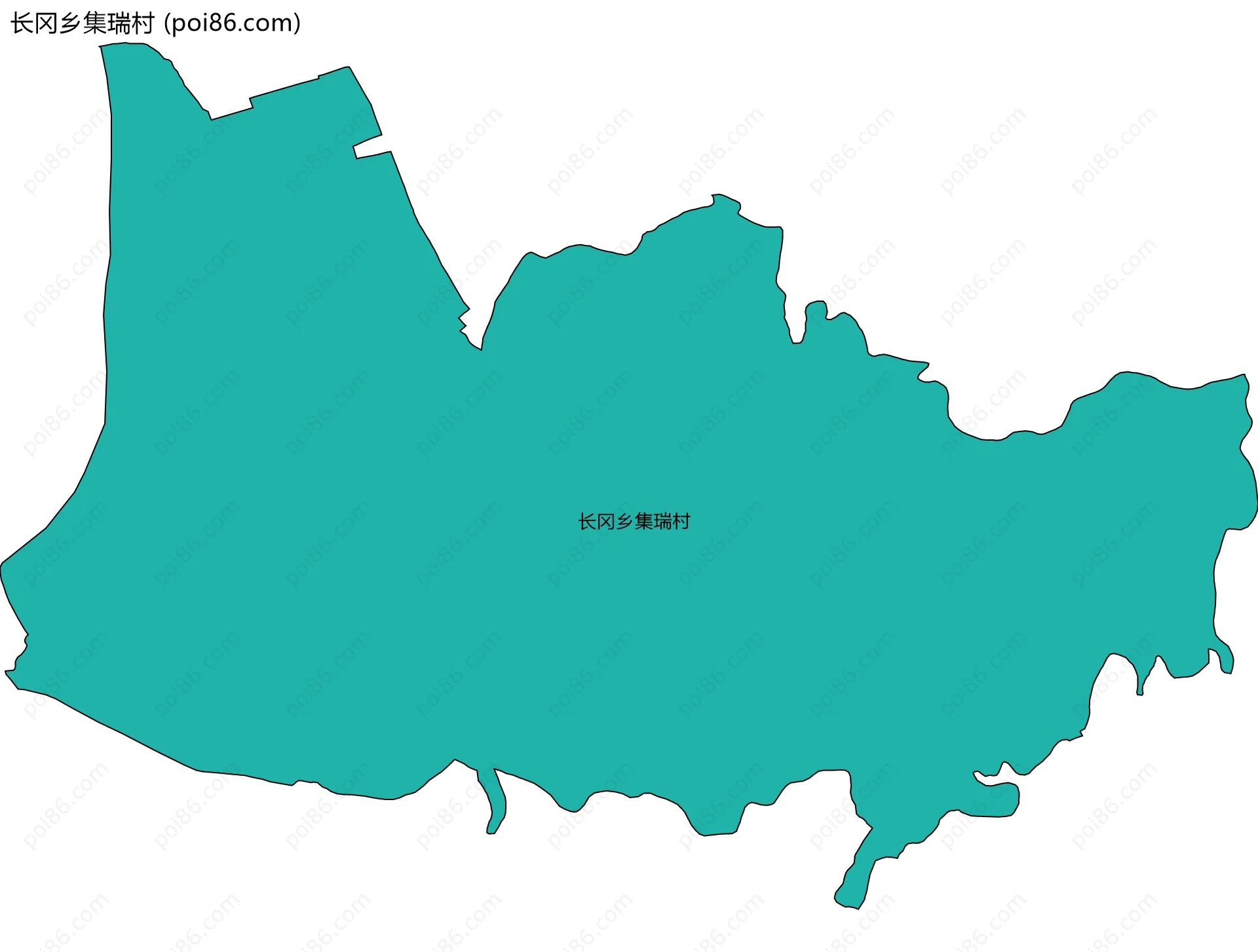 长冈乡集瑞村边界地图