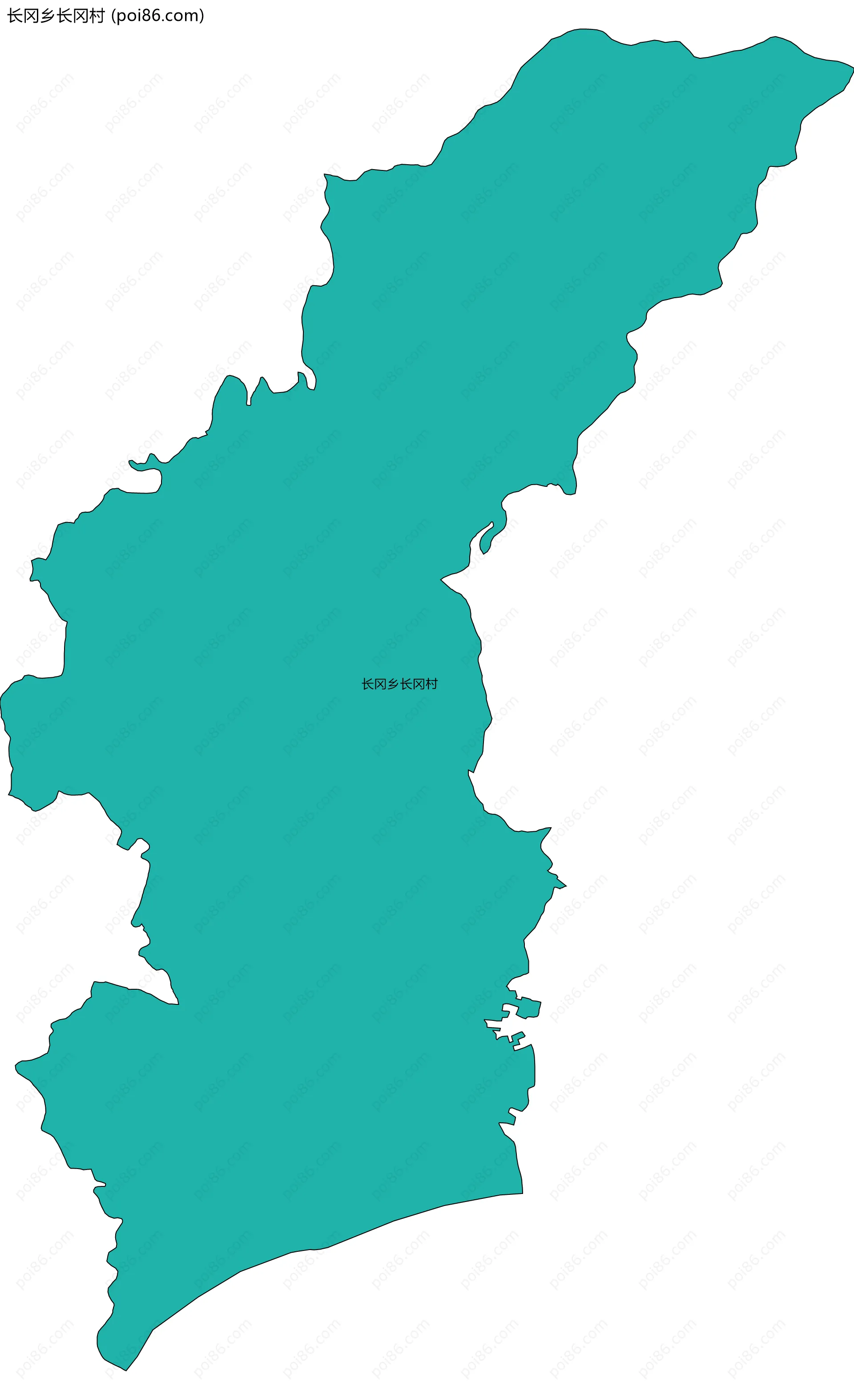 长冈乡长冈村边界地图