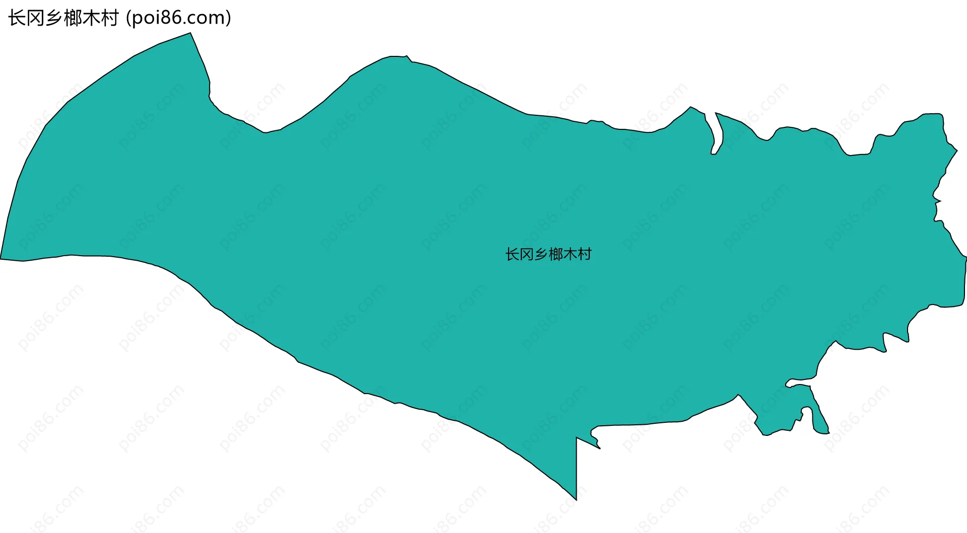 长冈乡榔木村边界地图