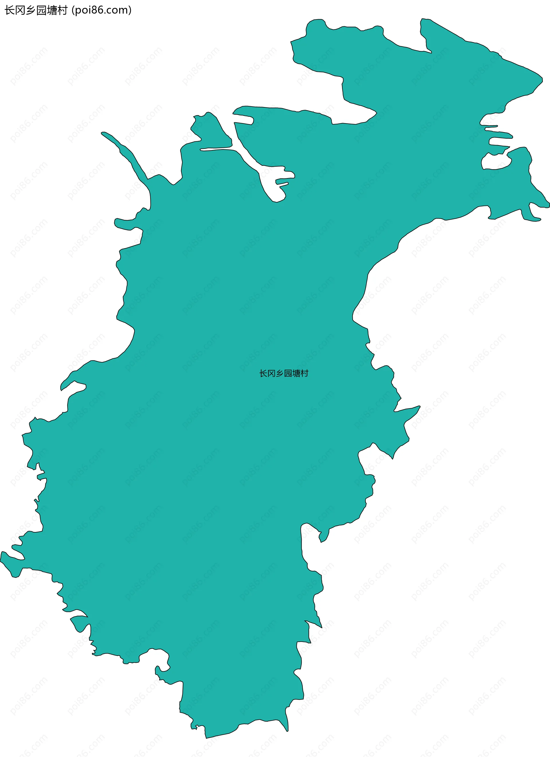 长冈乡园塘村边界地图