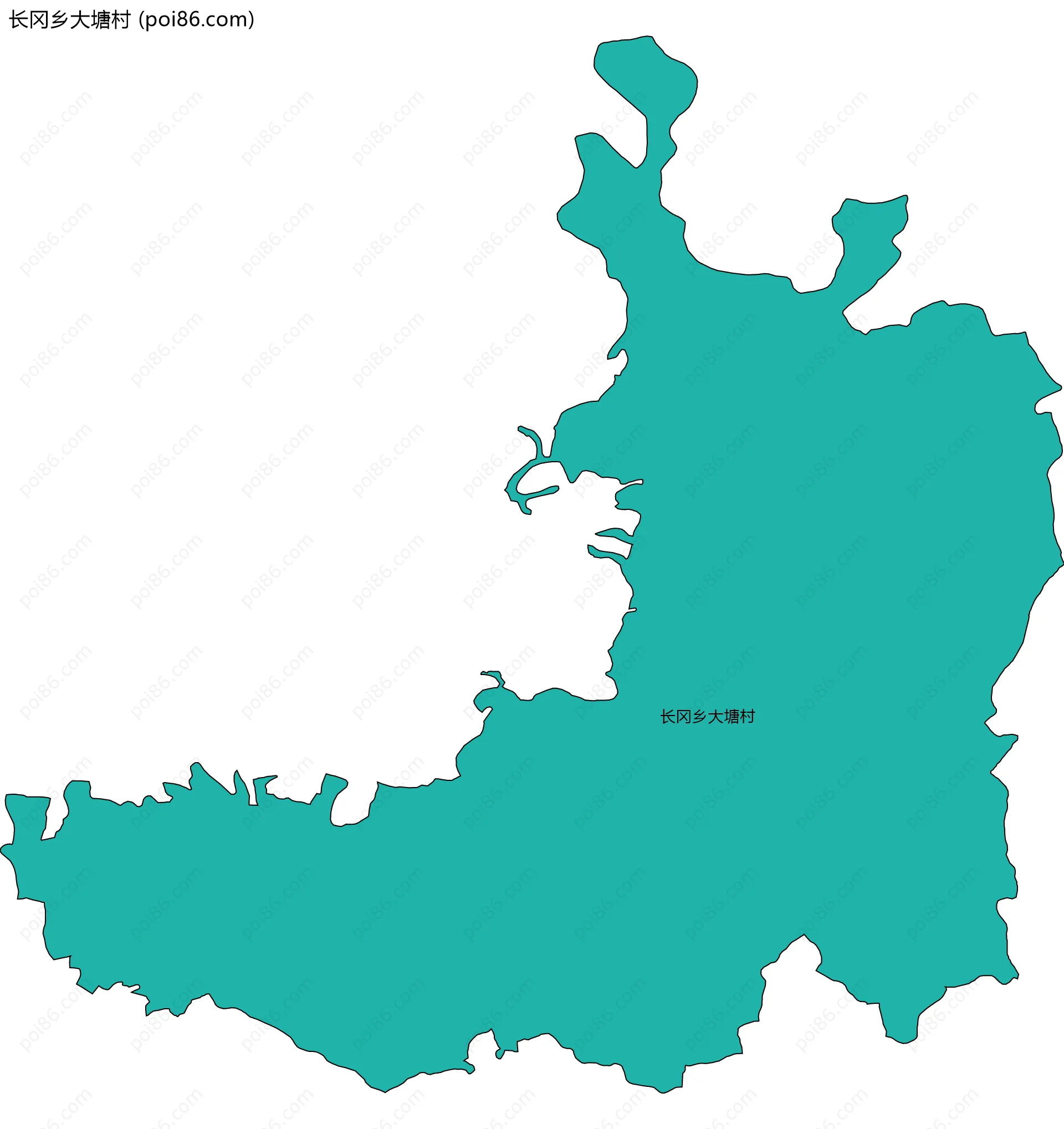 长冈乡大塘村边界地图