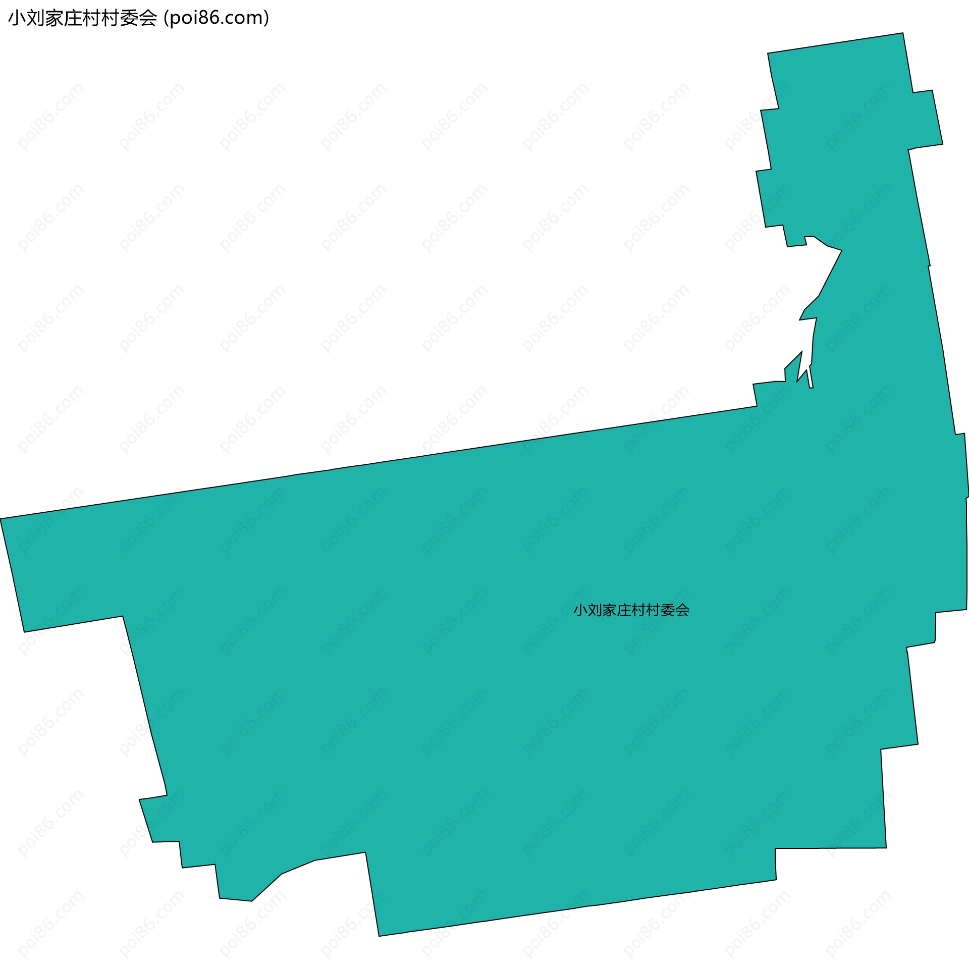 小刘家庄村村委会边界地图