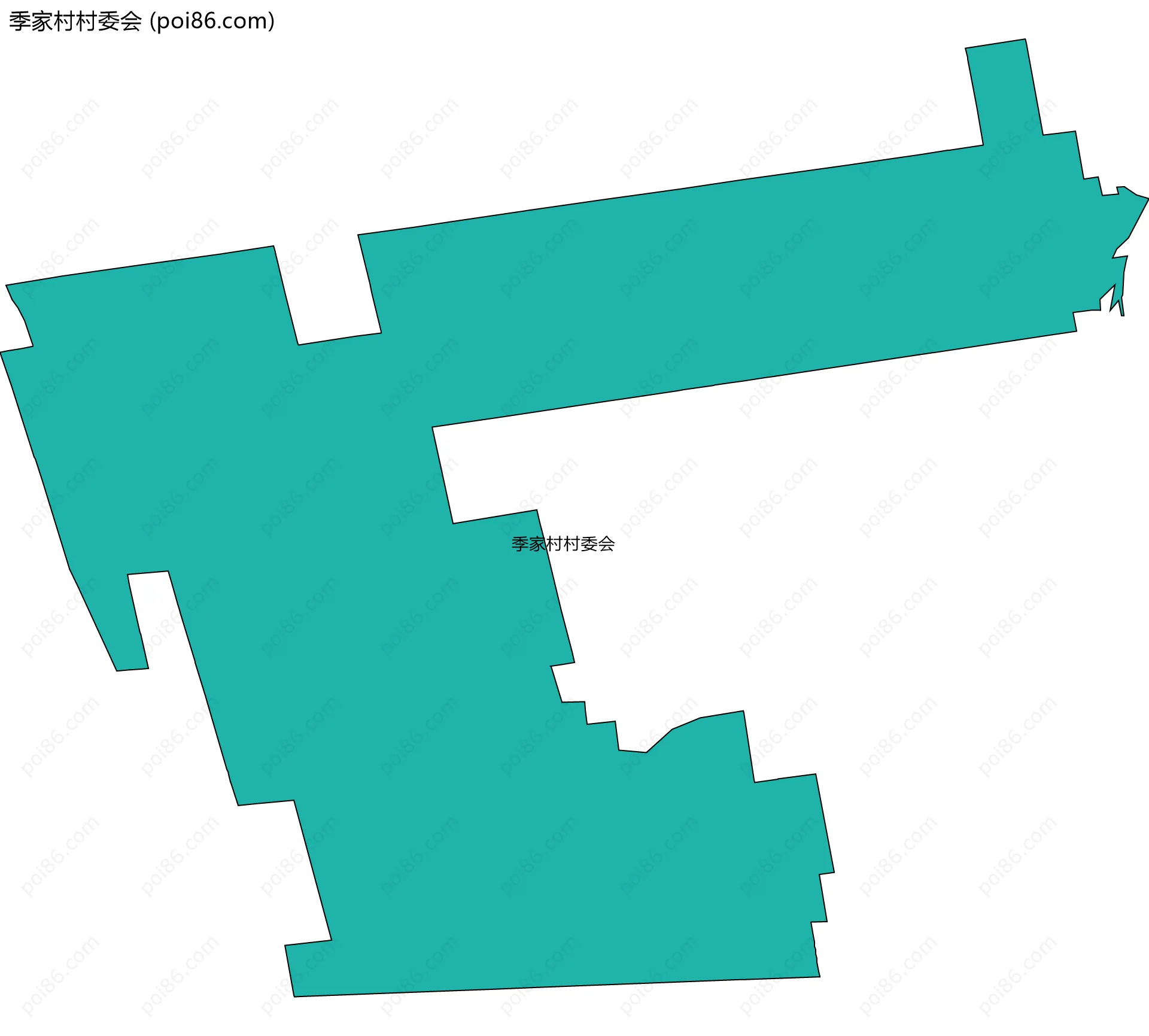 季家村村委会边界地图