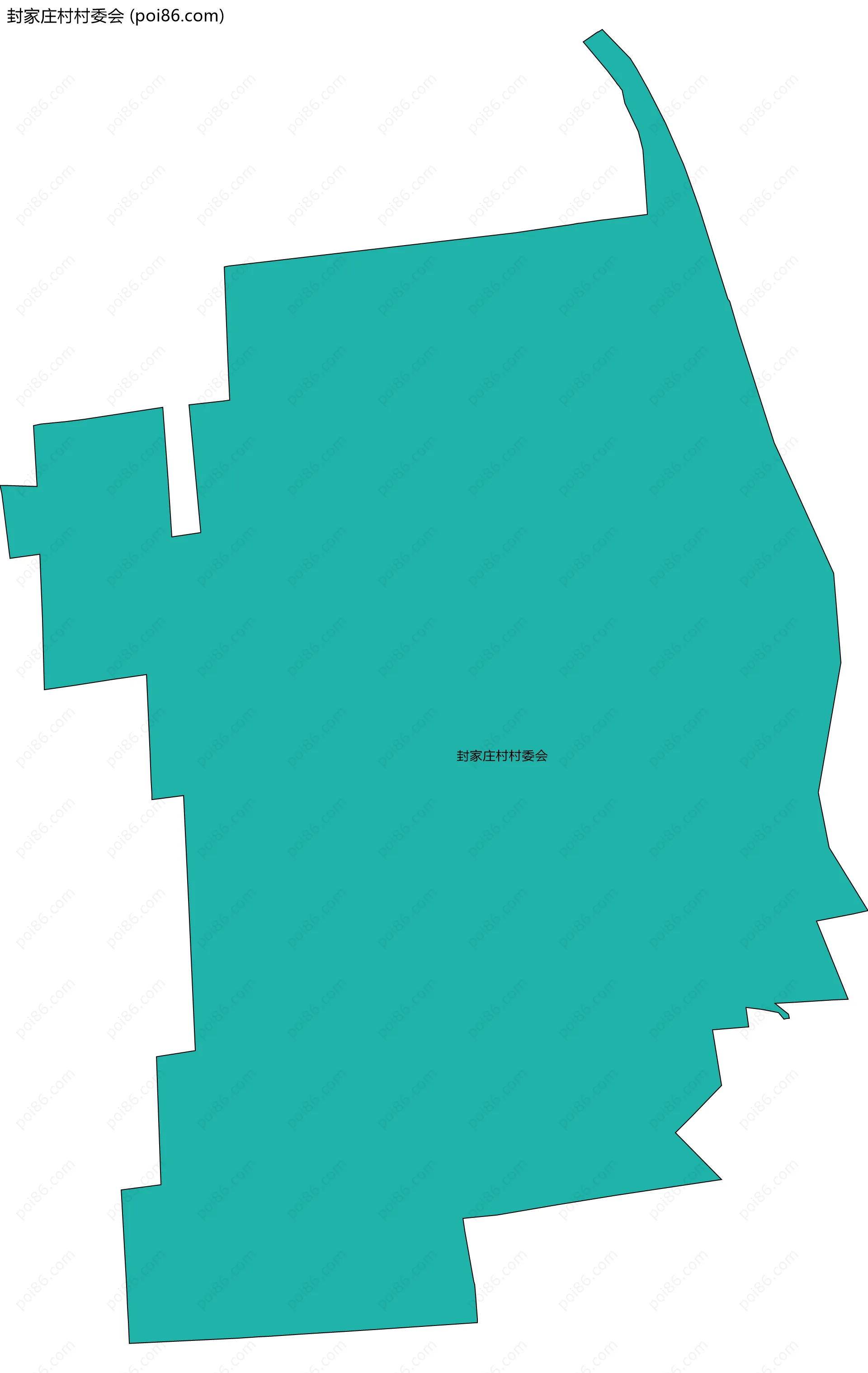 封家庄村村委会边界地图