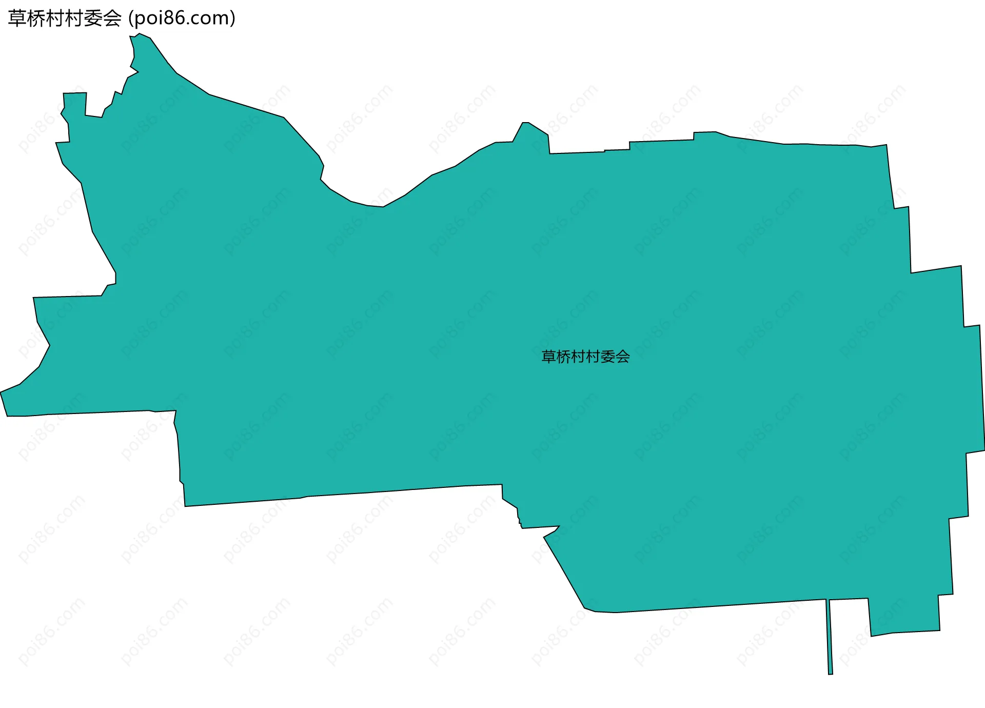 草桥村村委会边界地图