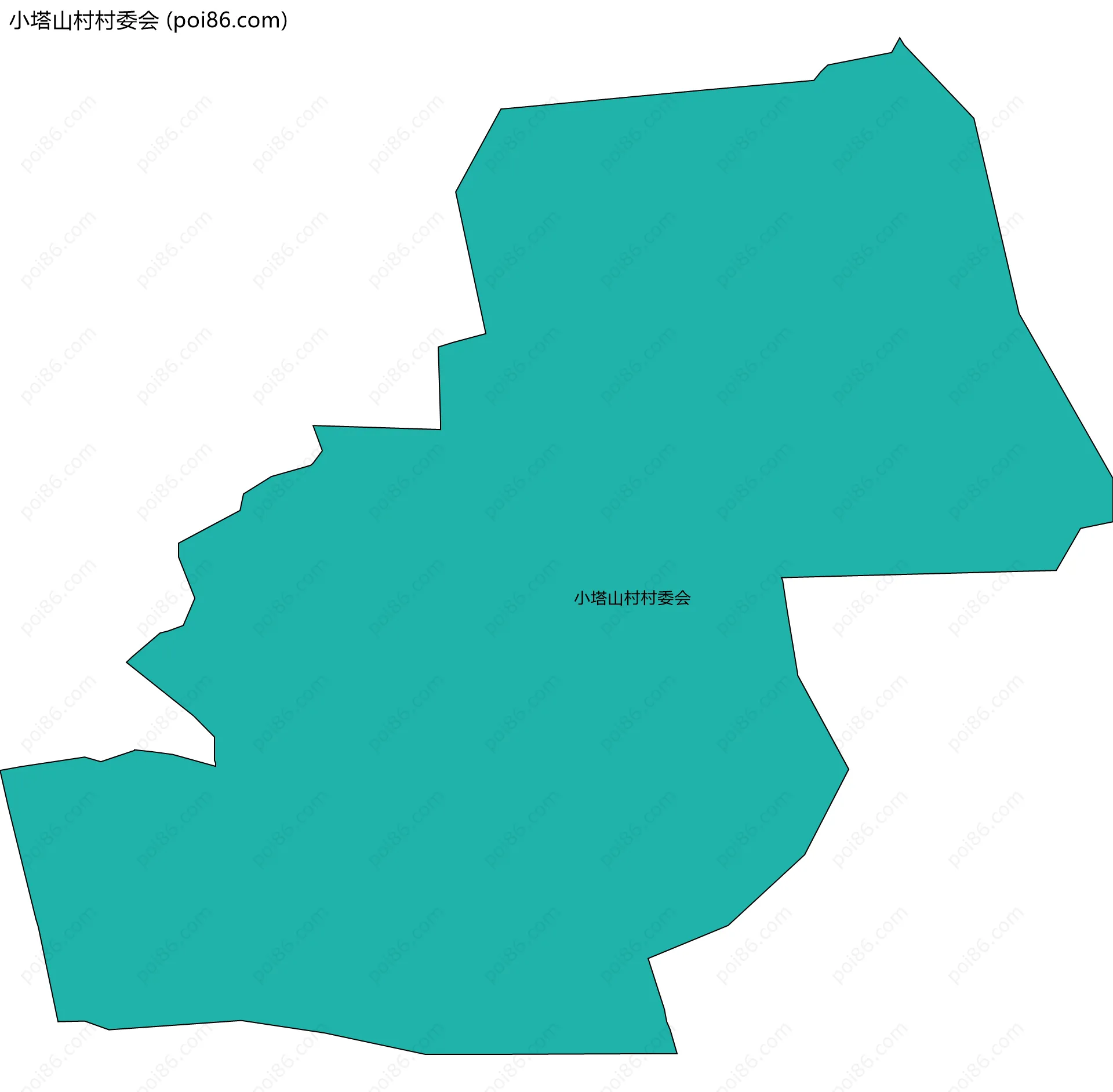 小塔山村村委会边界地图