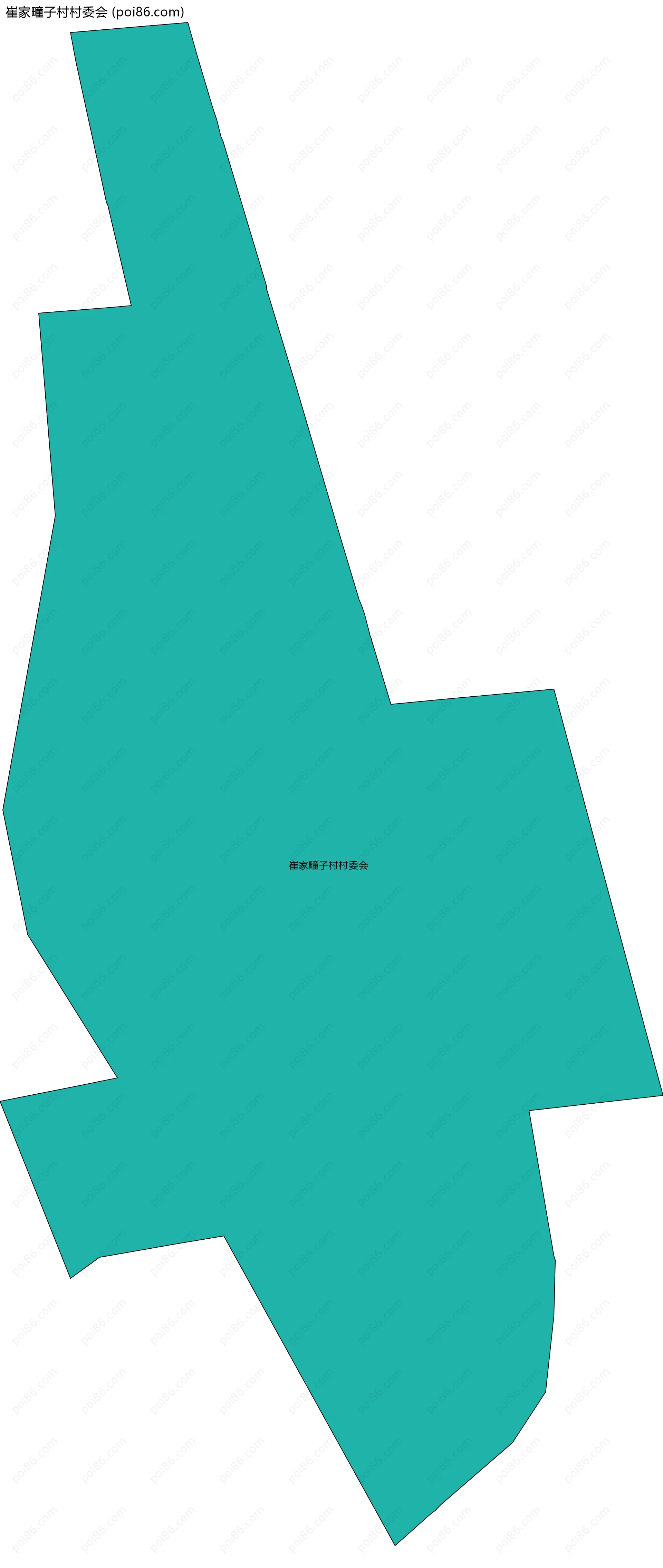 崔家疃子村村委会边界地图