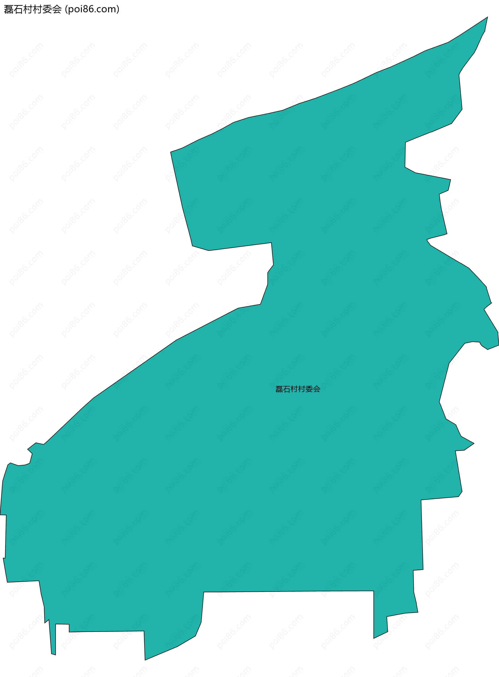 磊石村村委会边界地图