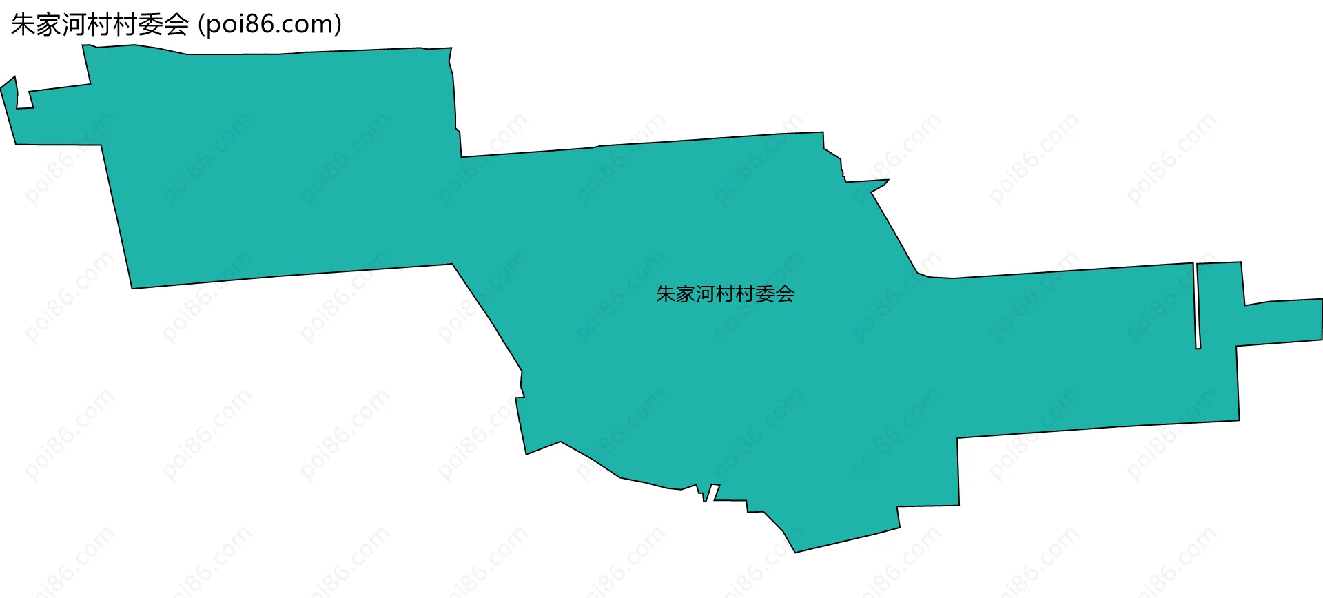 朱家河村村委会边界地图