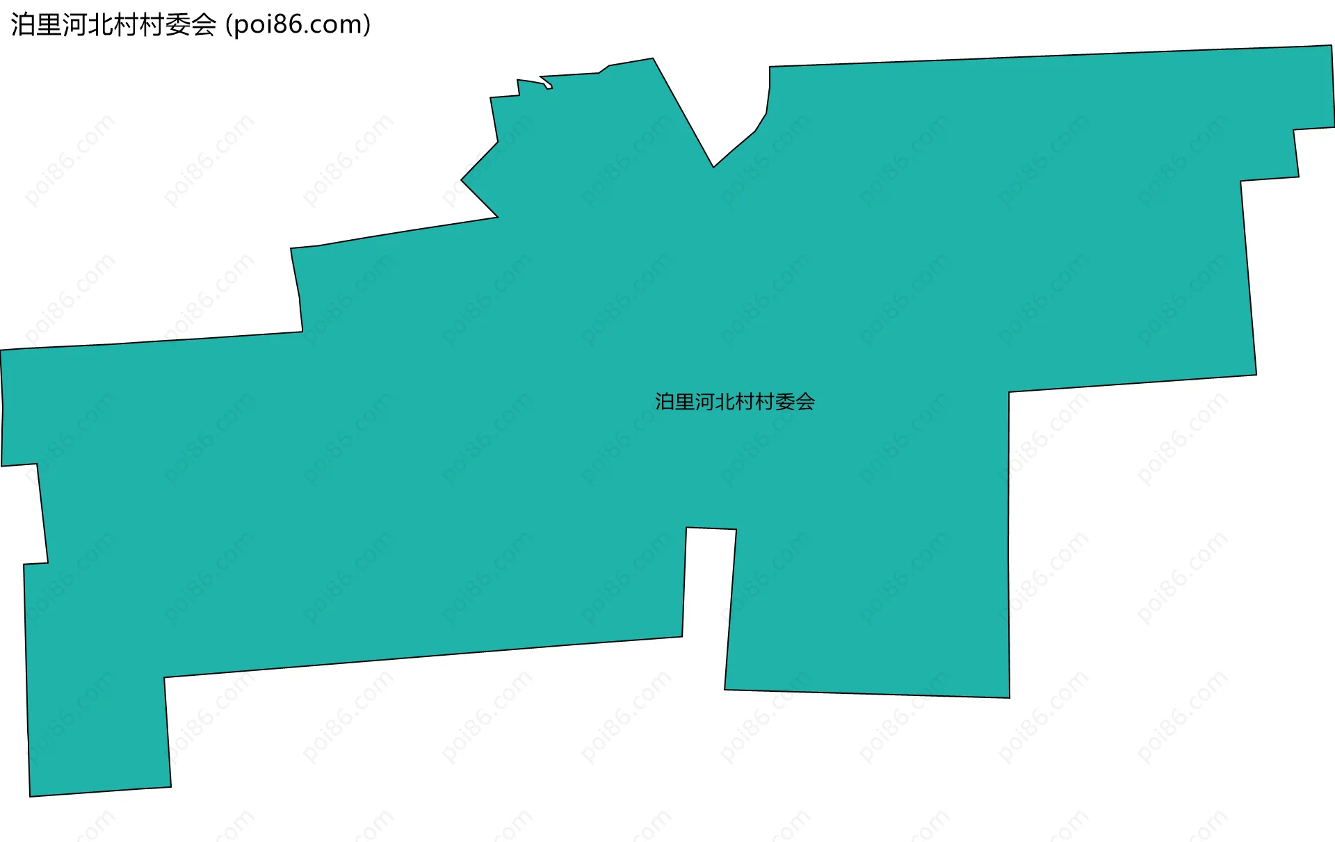 泊里河北村村委会边界地图