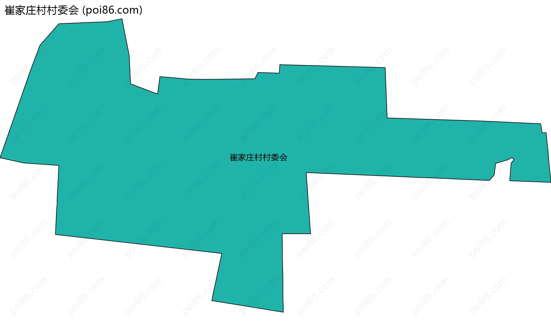 崔家庄村村委会边界地图