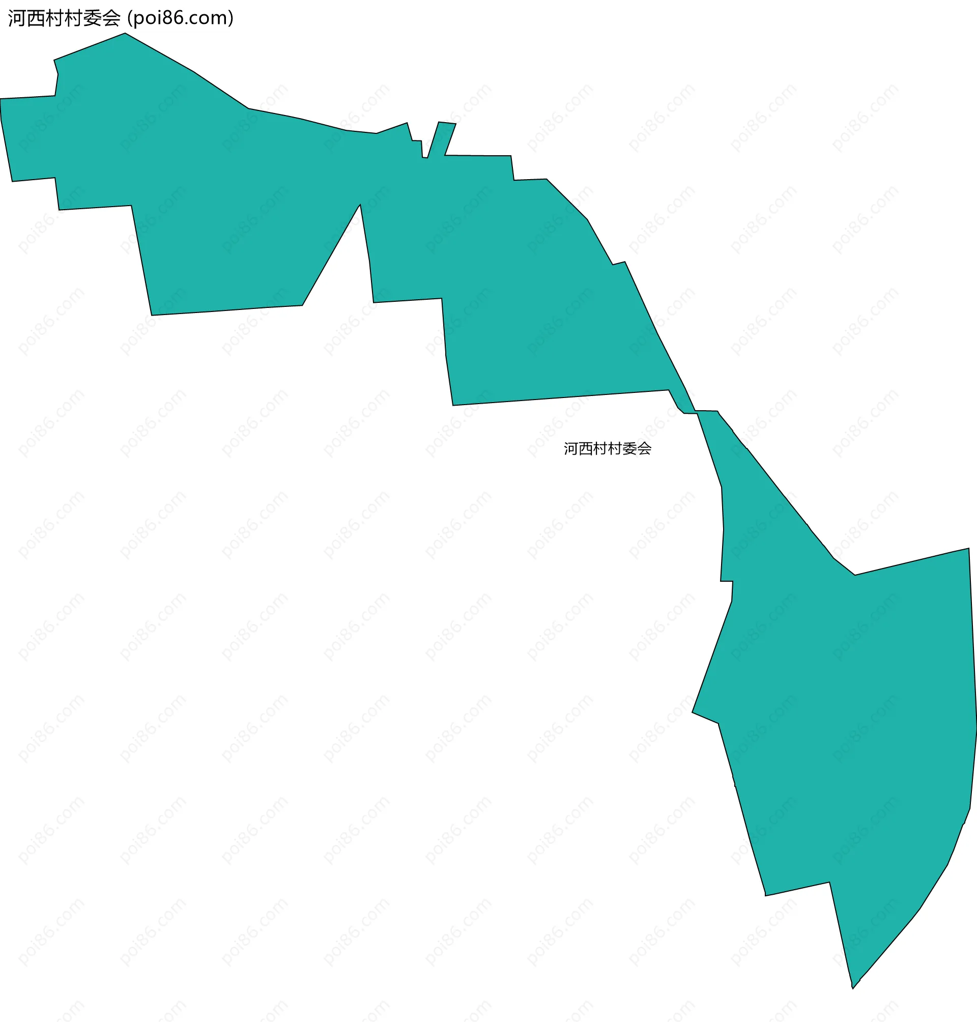 河西村村委会边界地图