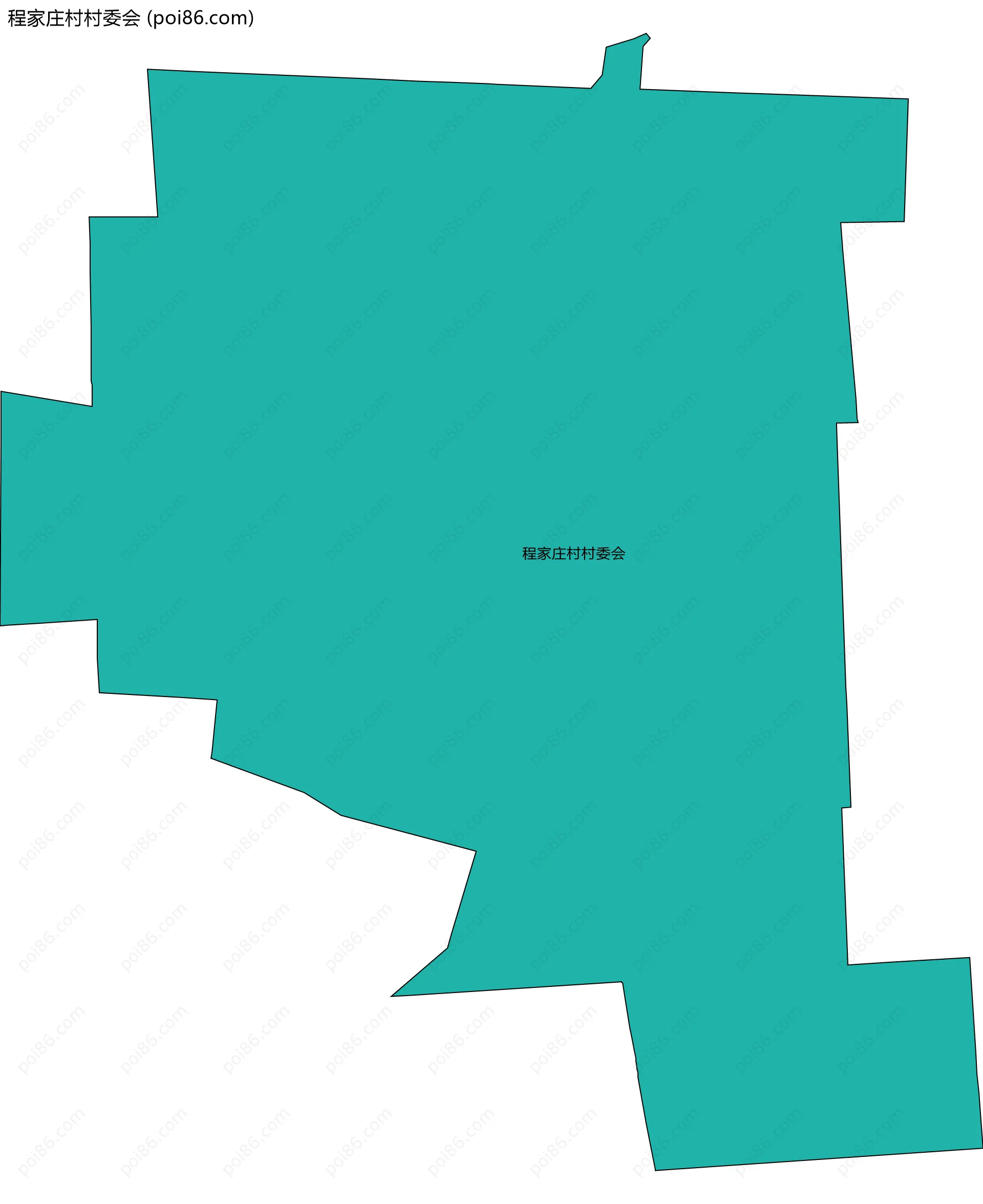 程家庄村村委会边界地图