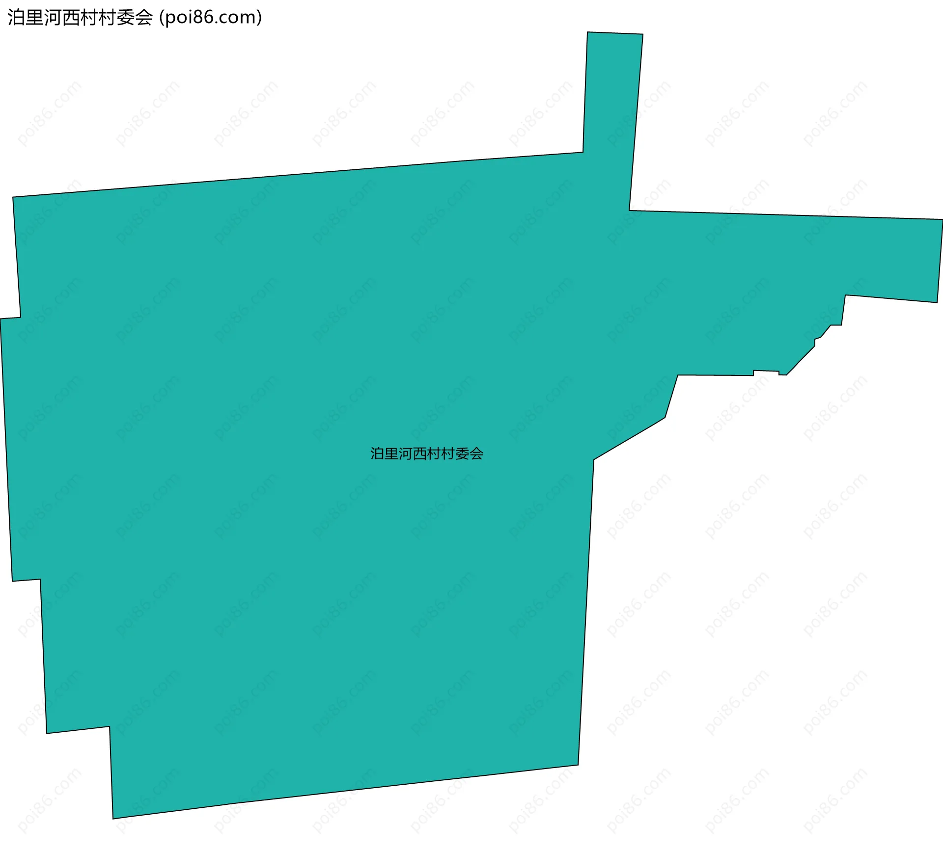 泊里河西村村委会边界地图