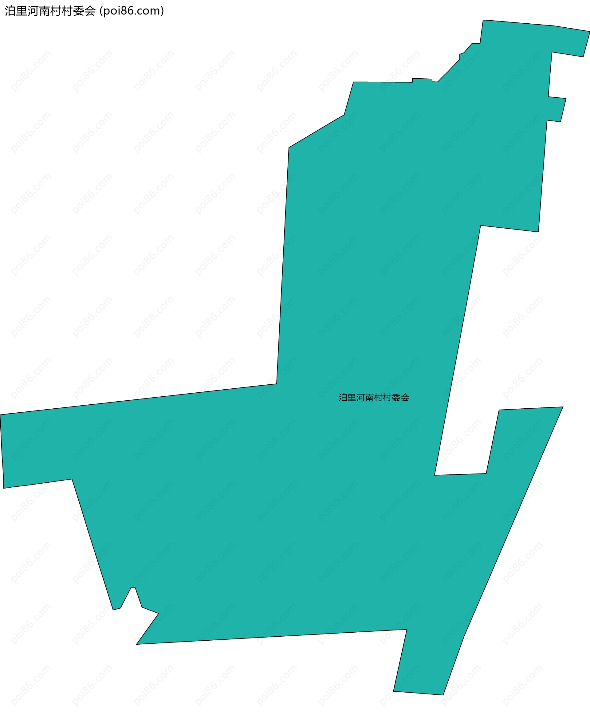 泊里河南村村委会边界地图