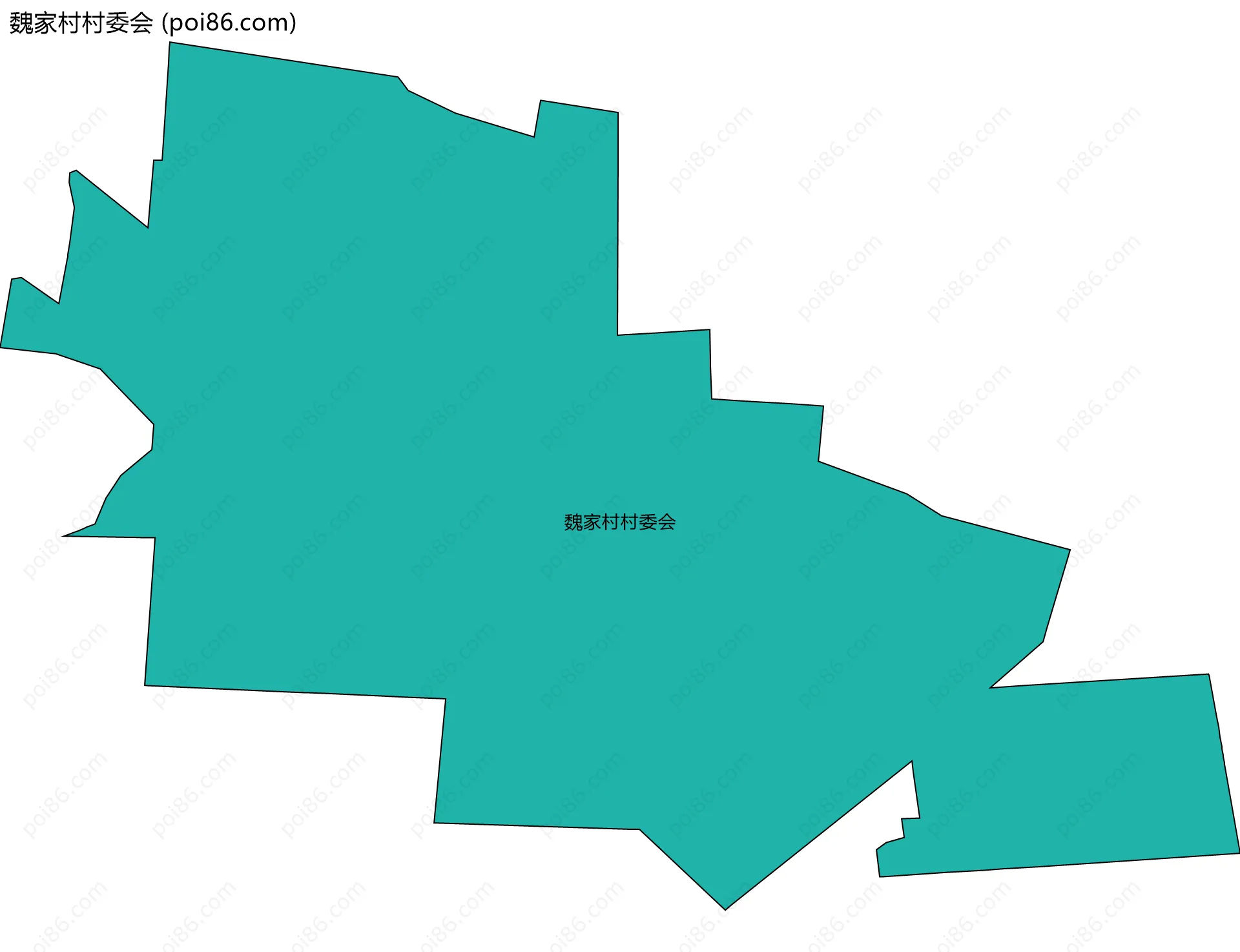 魏家村村委会边界地图