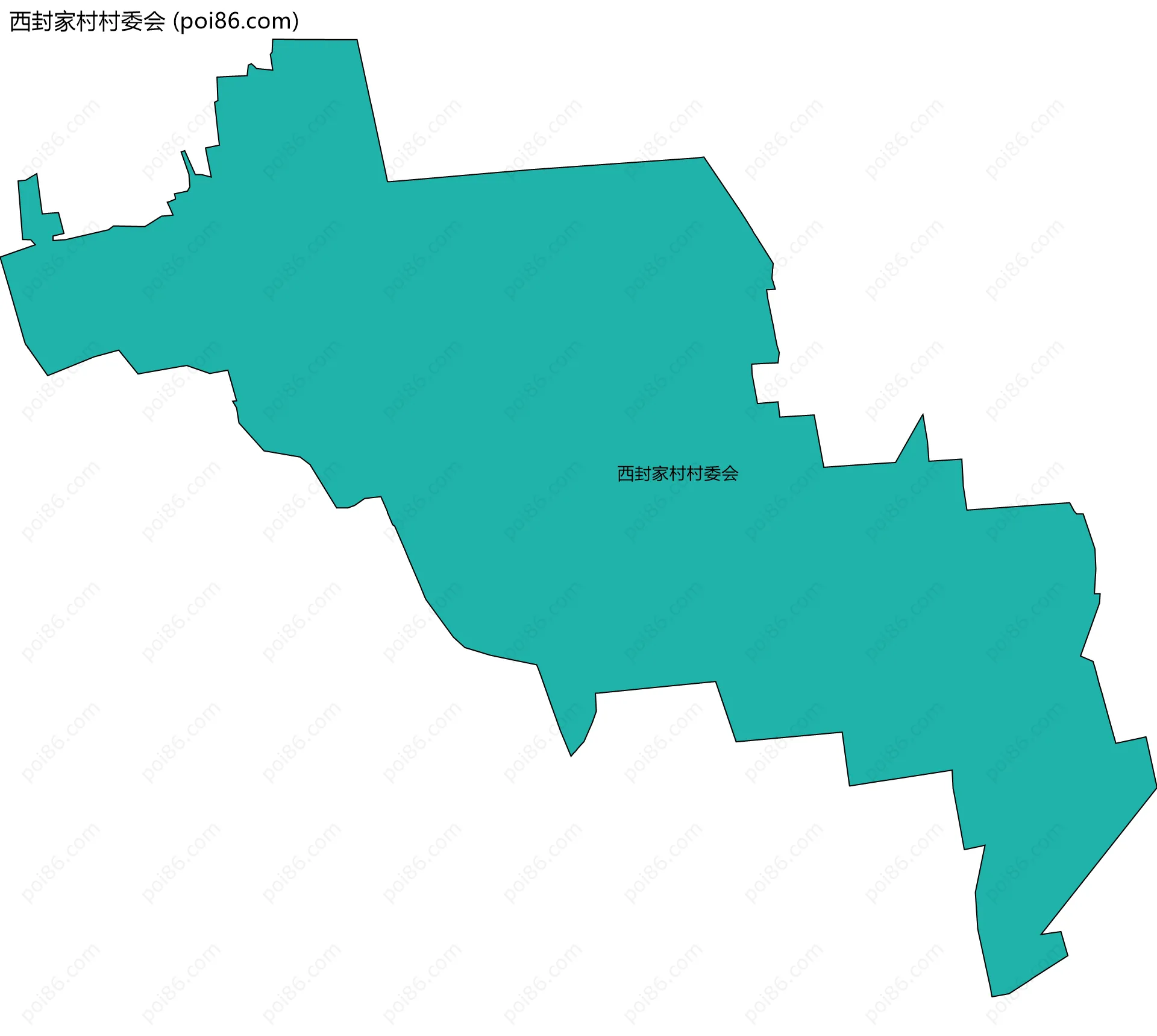 西封家村村委会边界地图