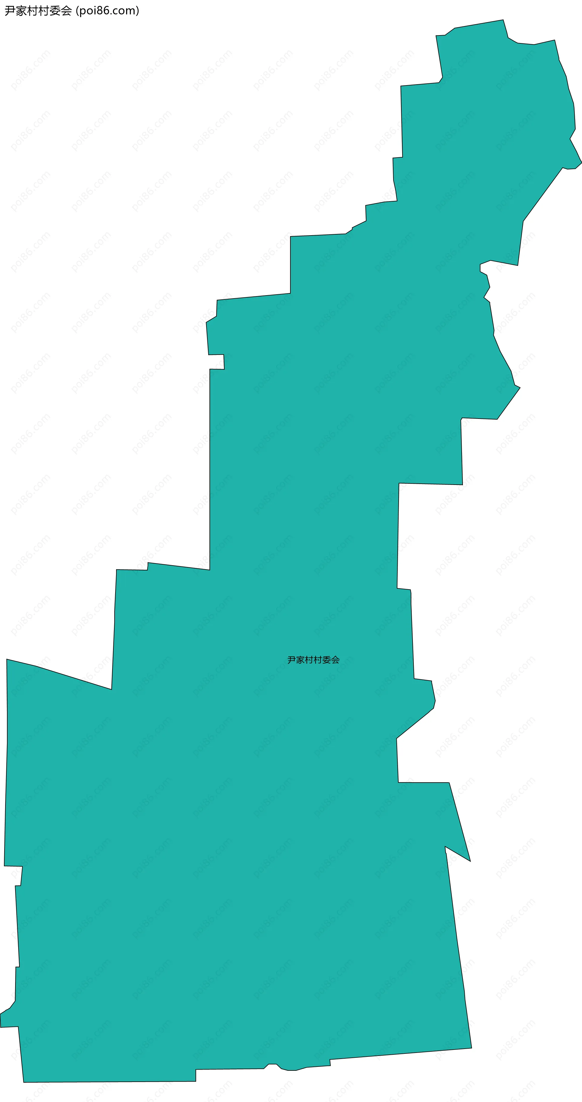 尹家村村委会边界地图