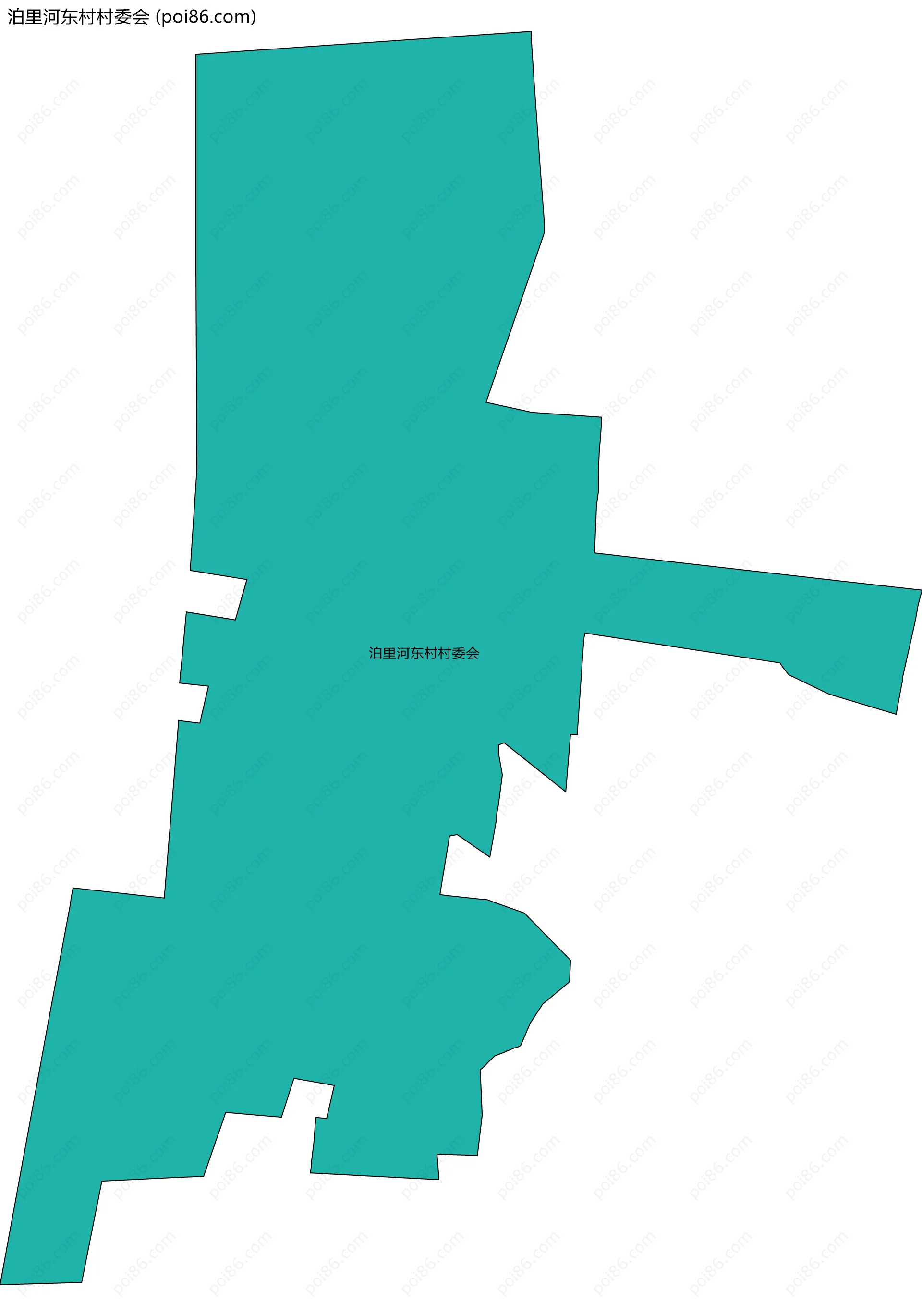 泊里河东村村委会边界地图