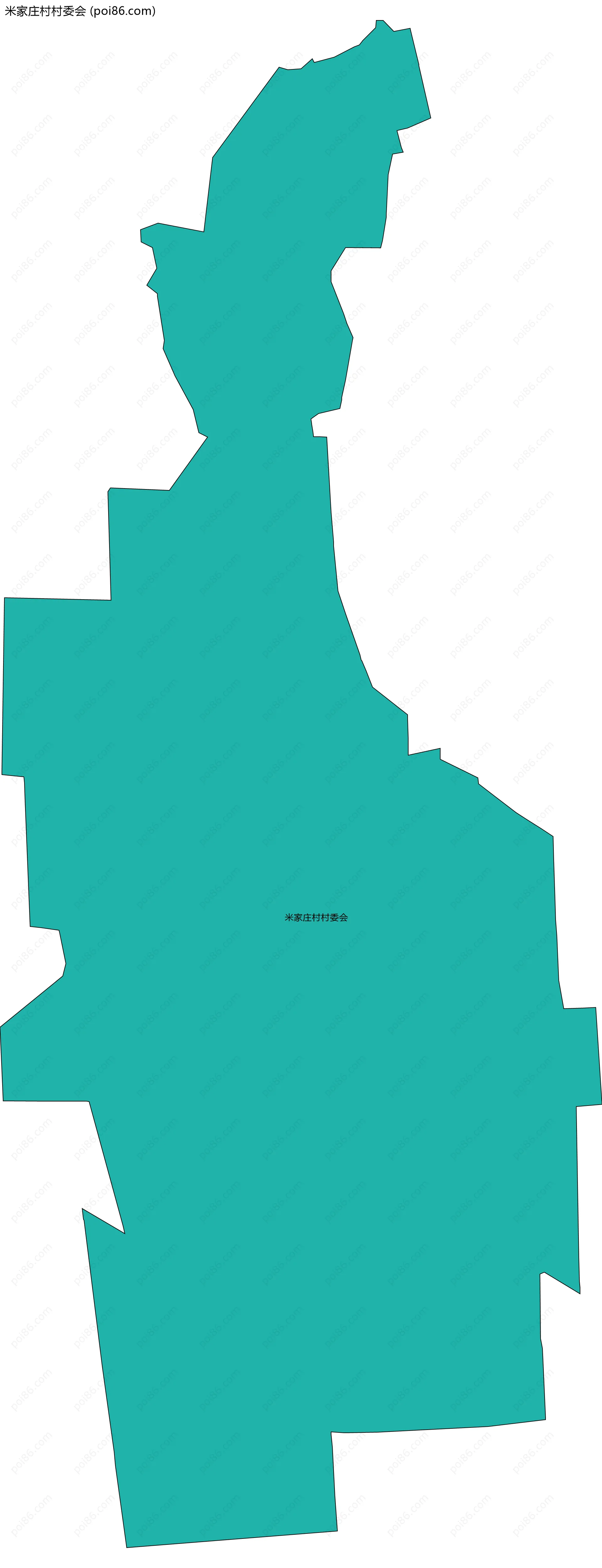 米家庄村村委会边界地图