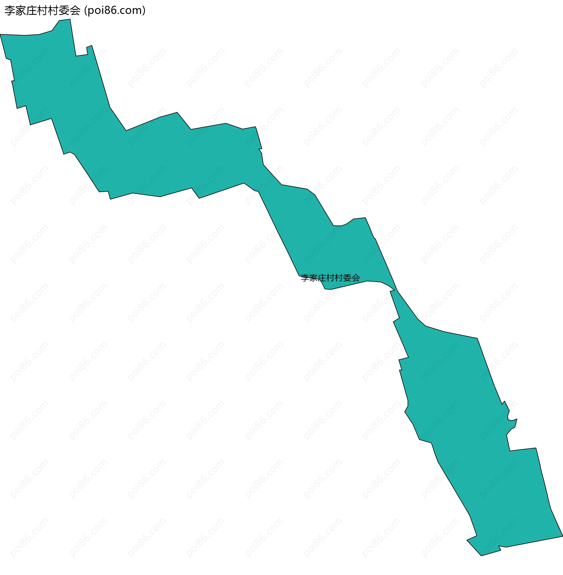 李家庄村村委会边界地图