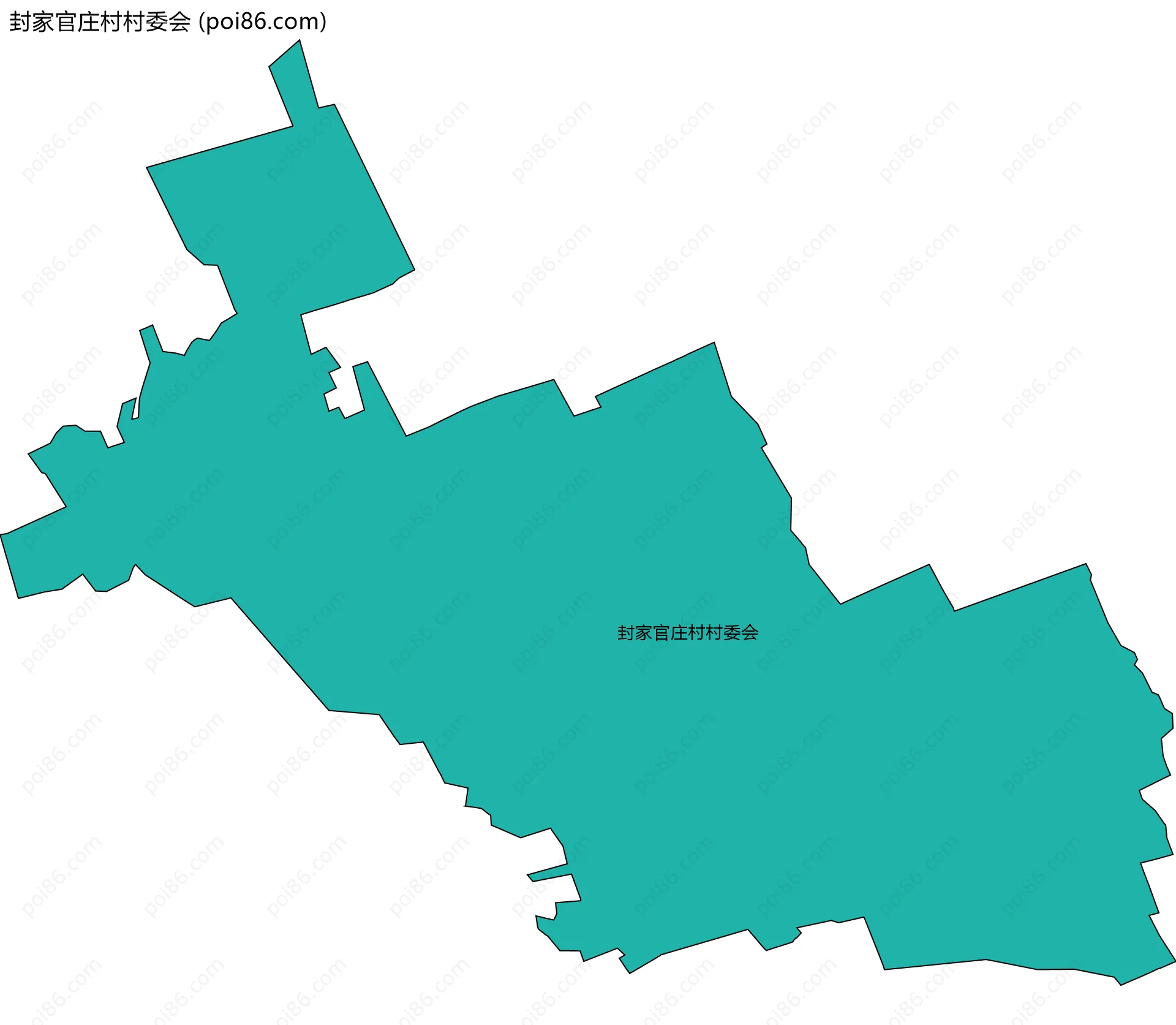 封家官庄村村委会边界地图