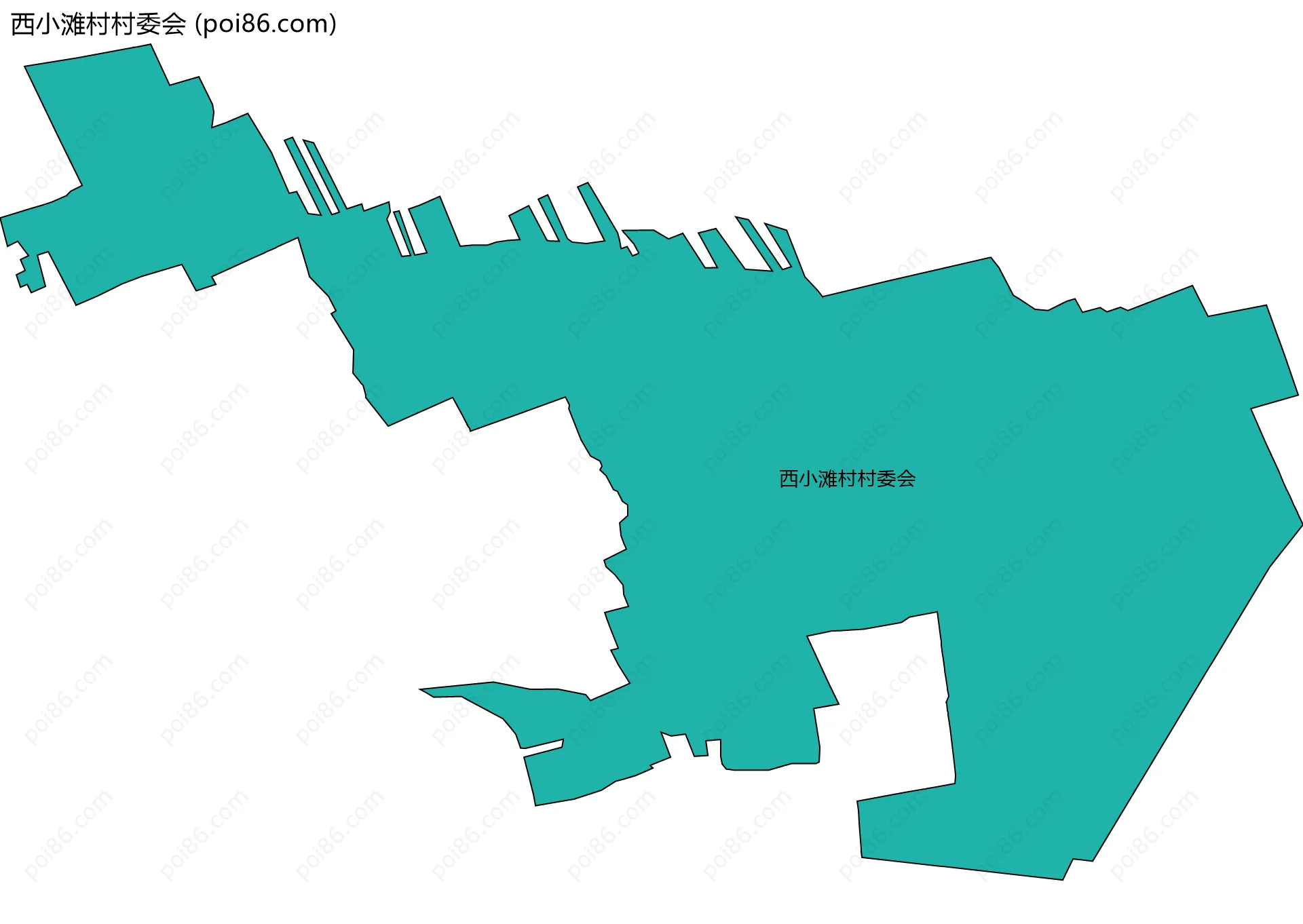 西小滩村村委会边界地图