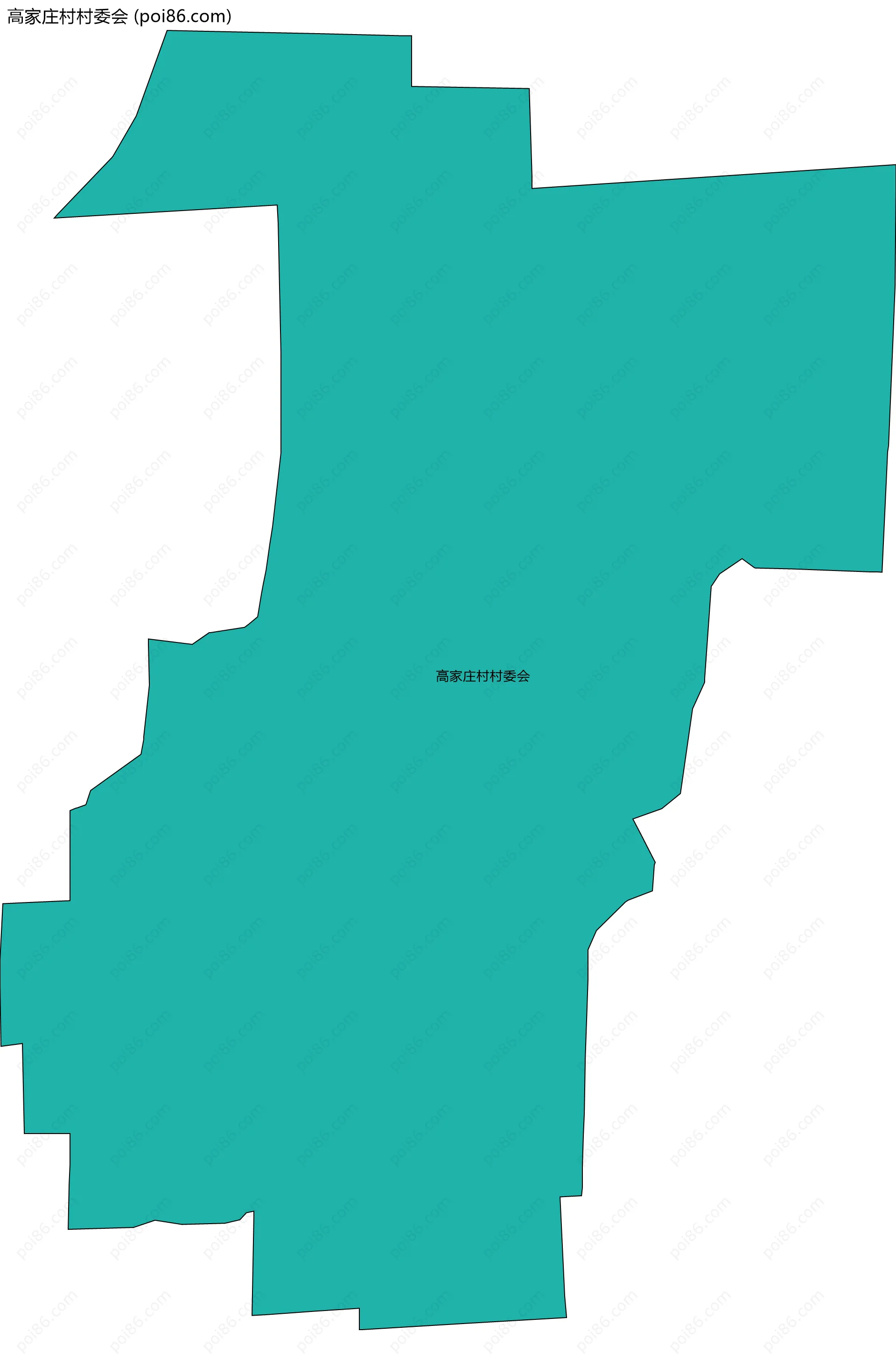 高家庄村村委会边界地图