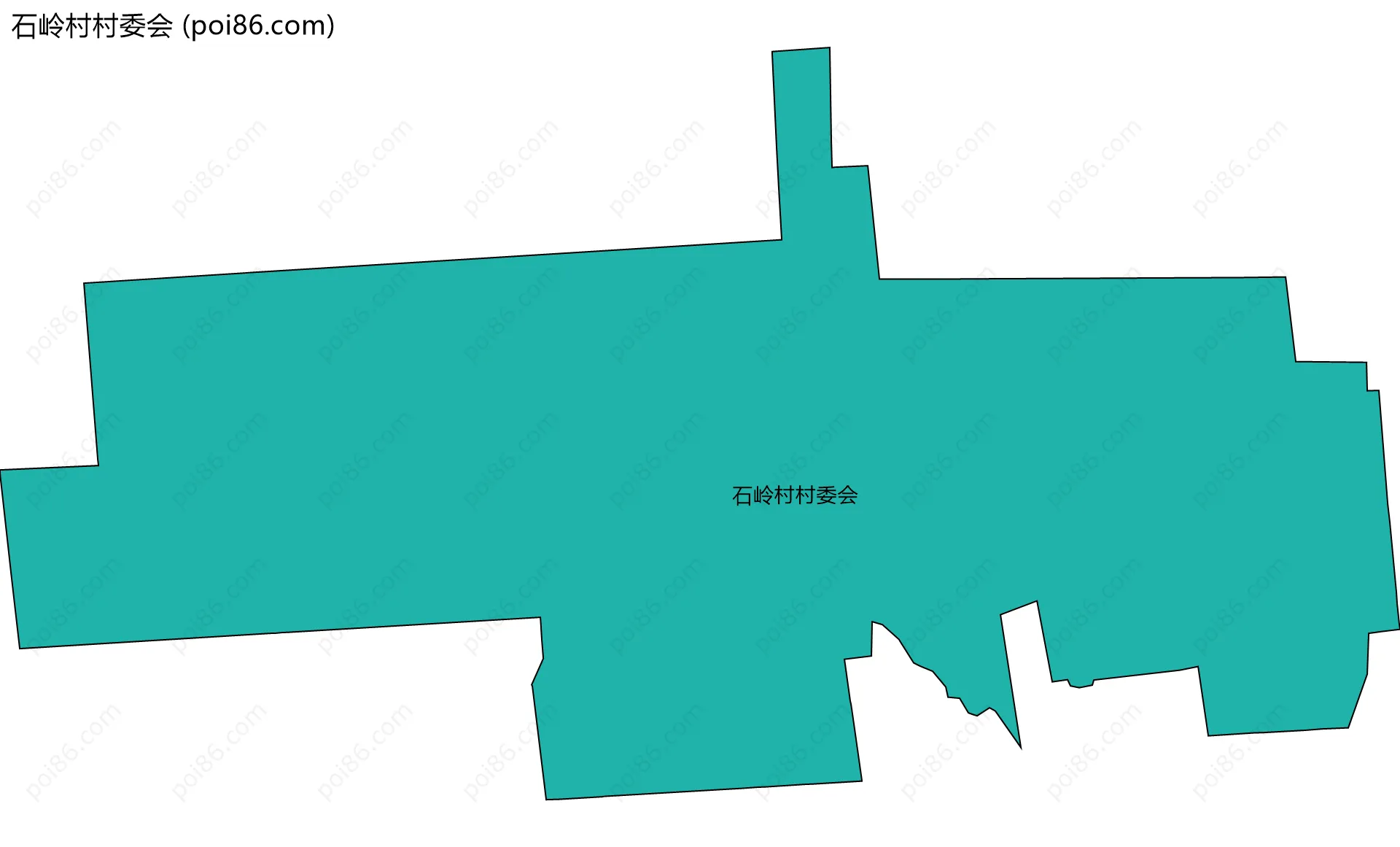 石岭村村委会边界地图