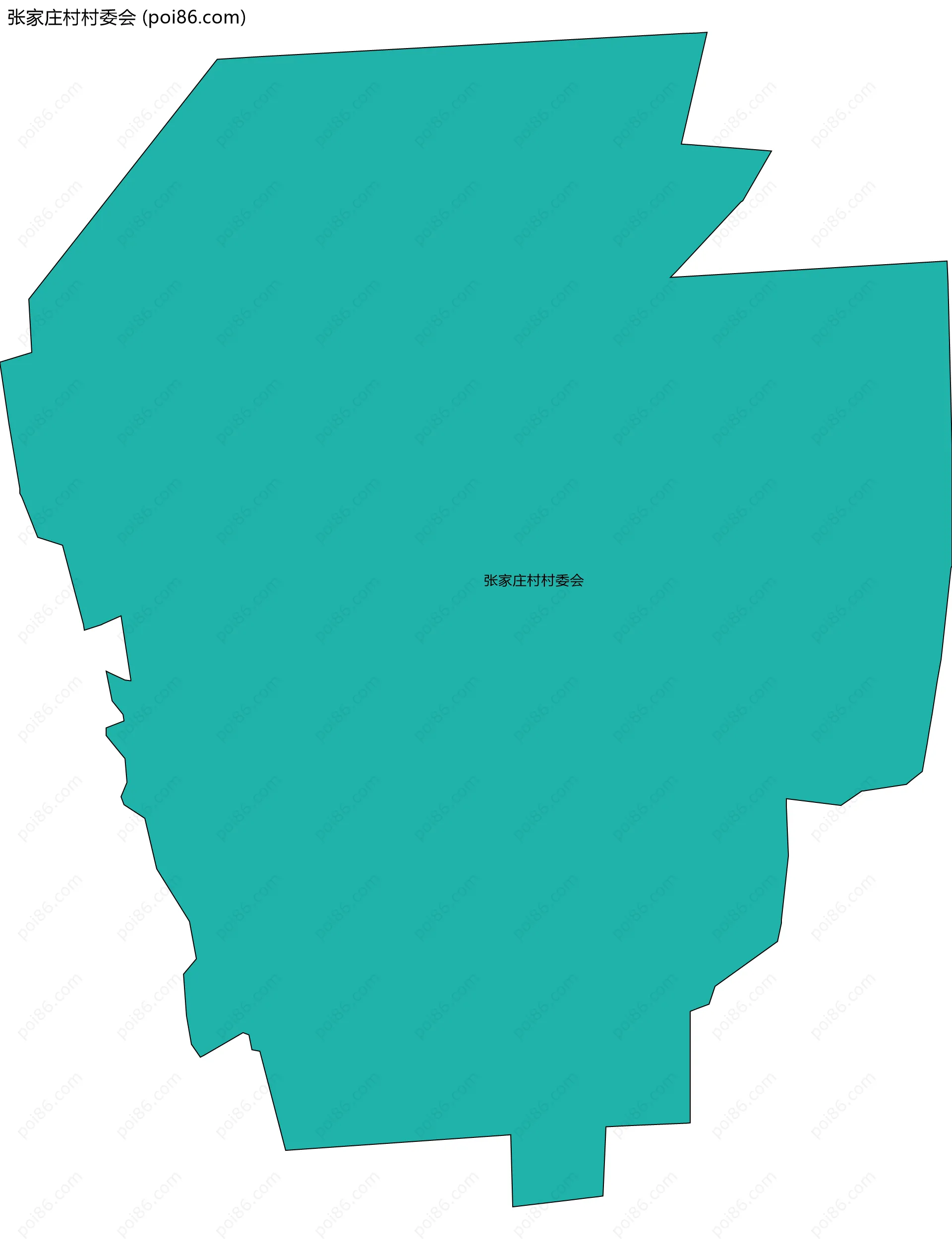 张家庄村村委会边界地图