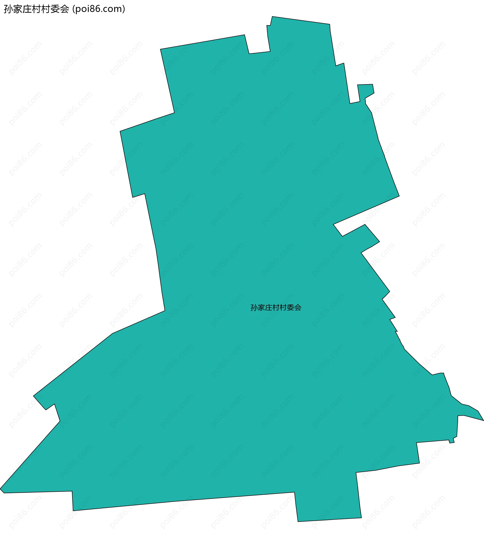 孙家庄村村委会边界地图