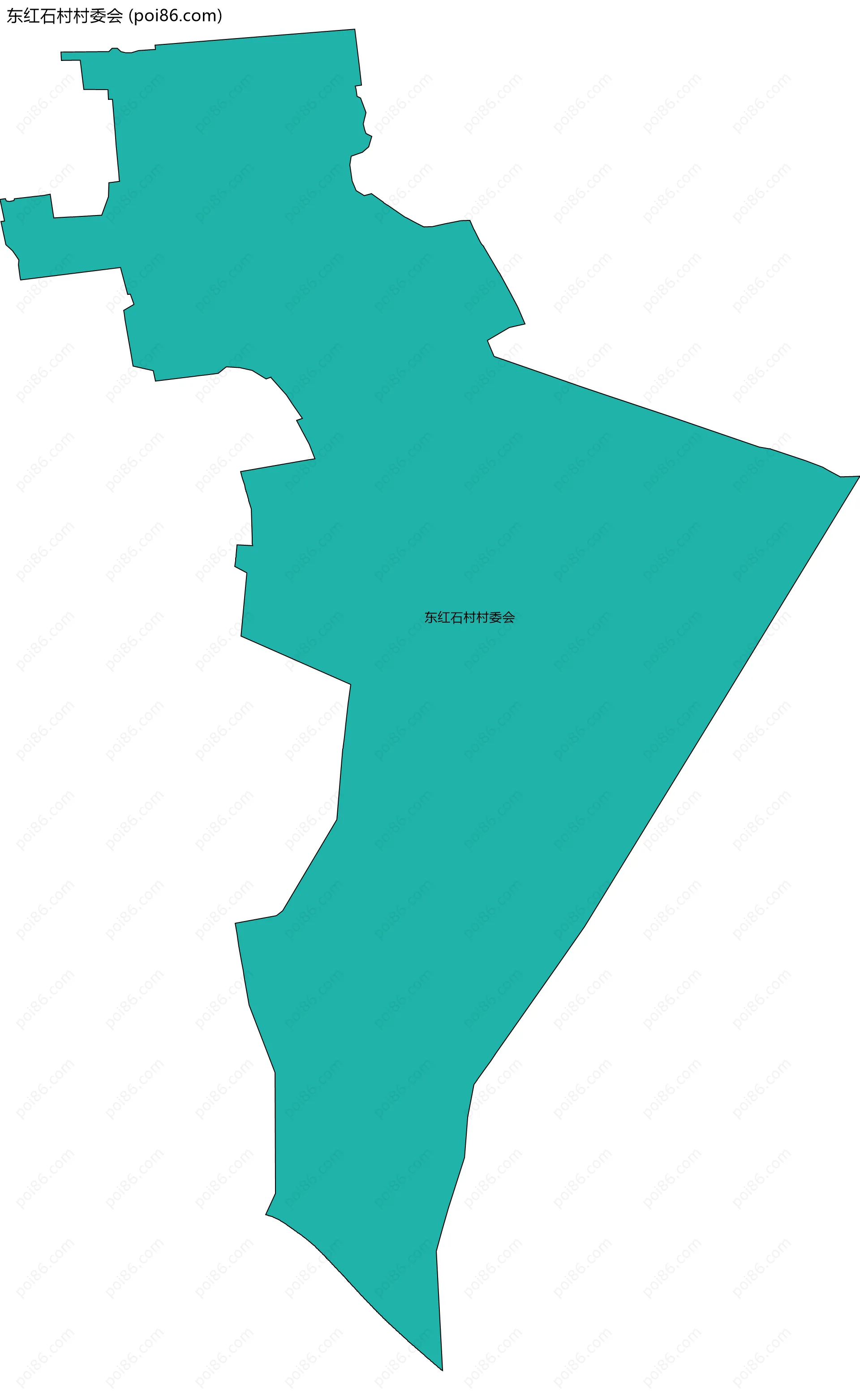 东红石村村委会边界地图