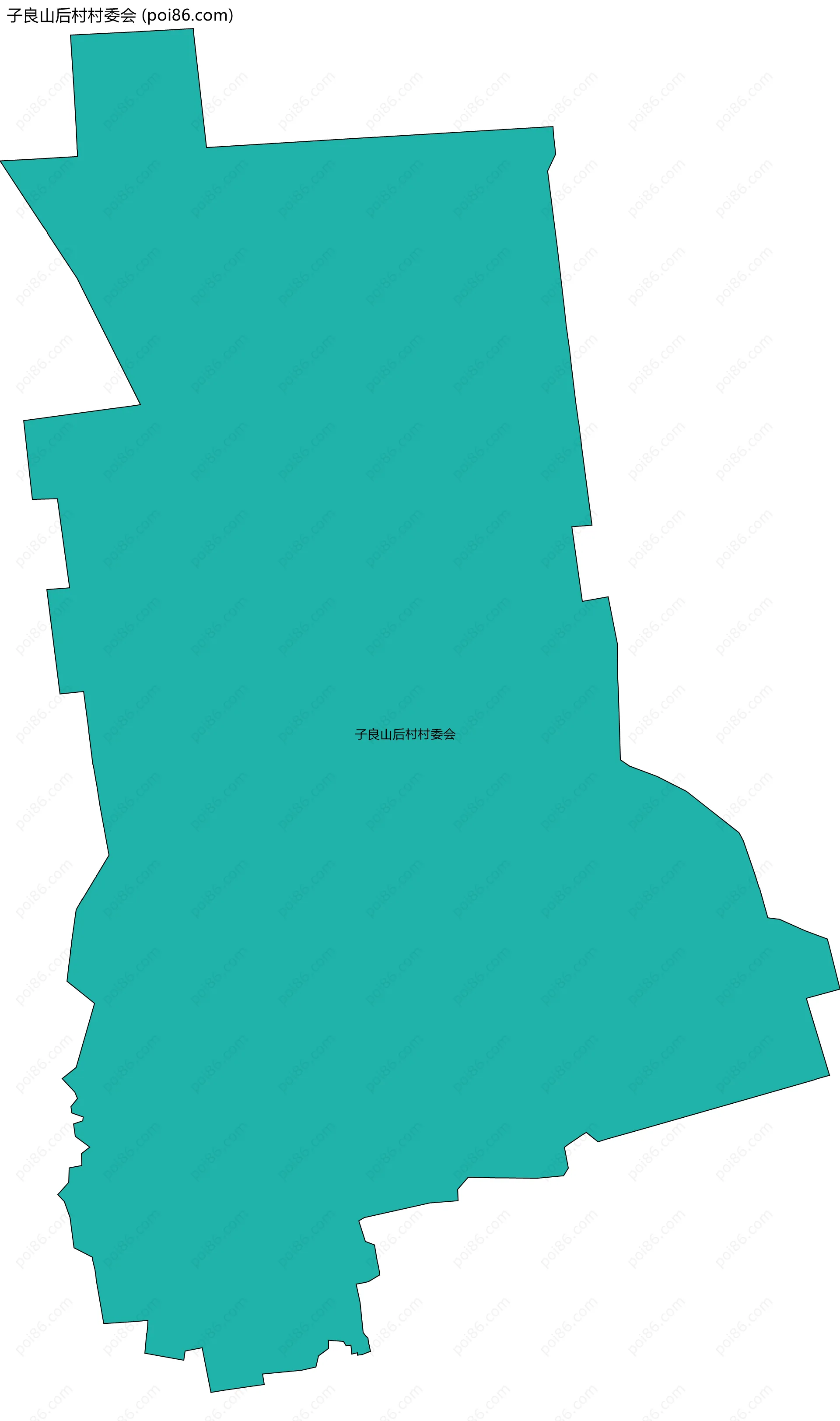 子良山后村村委会边界地图