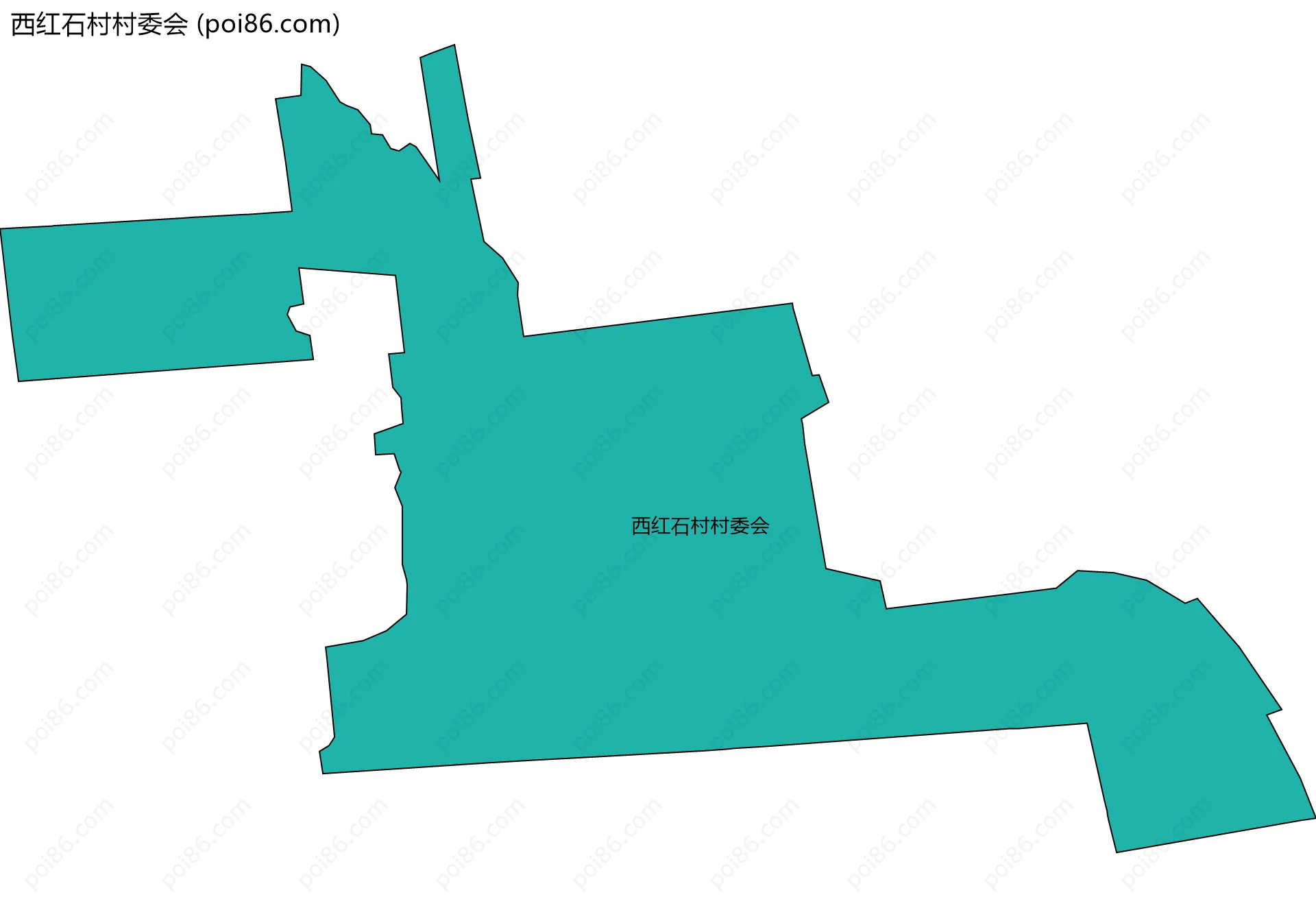 西红石村村委会边界地图