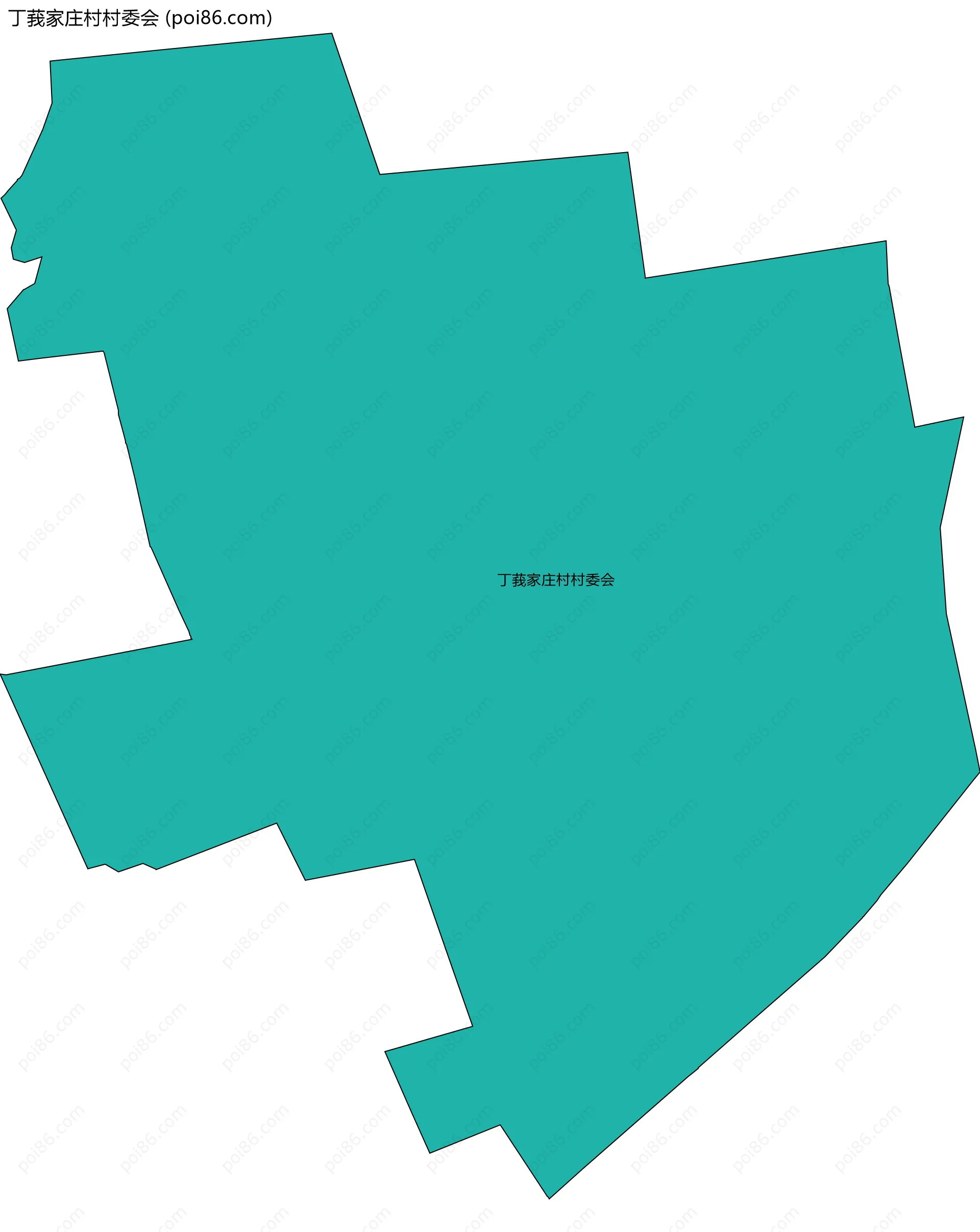 丁莪家庄村村委会边界地图