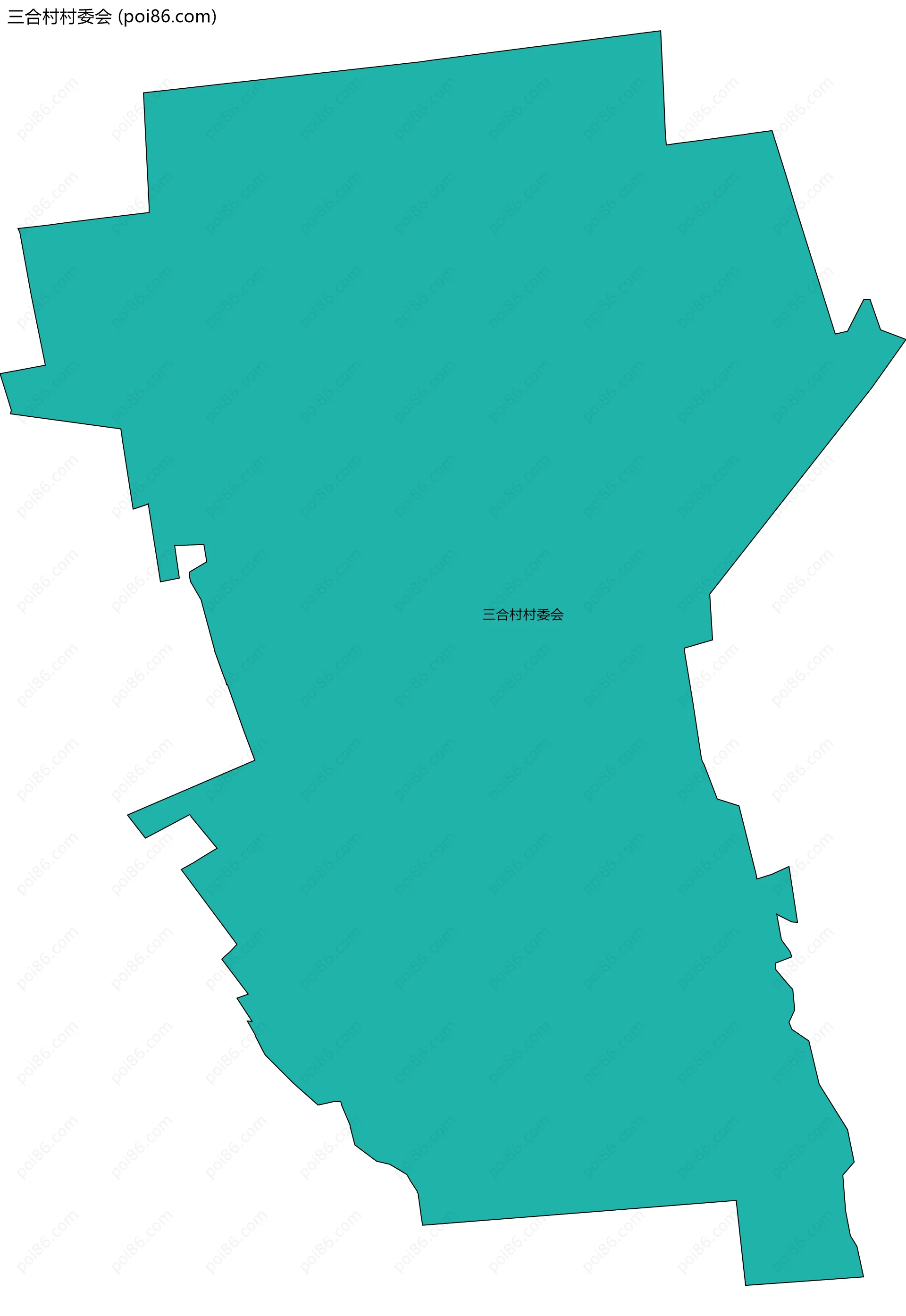三合村村委会边界地图