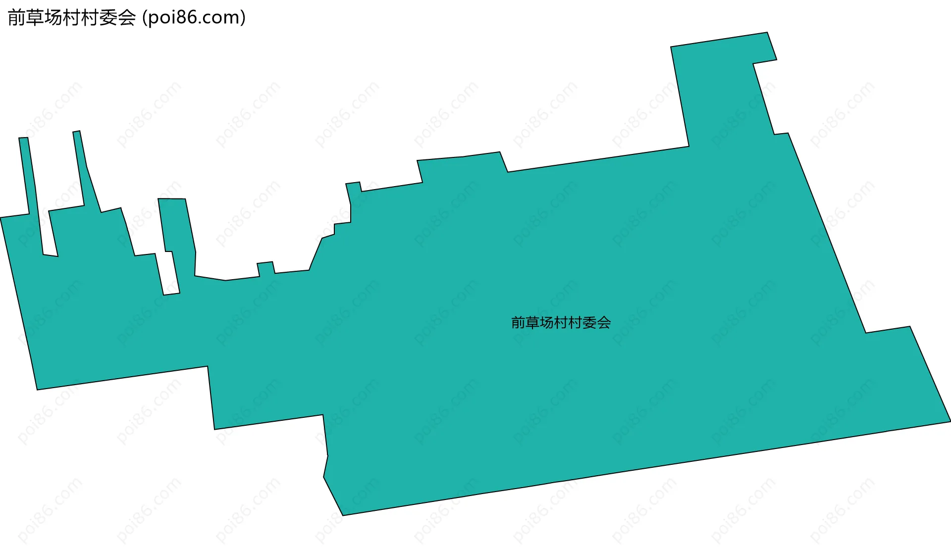 前草场村村委会边界地图