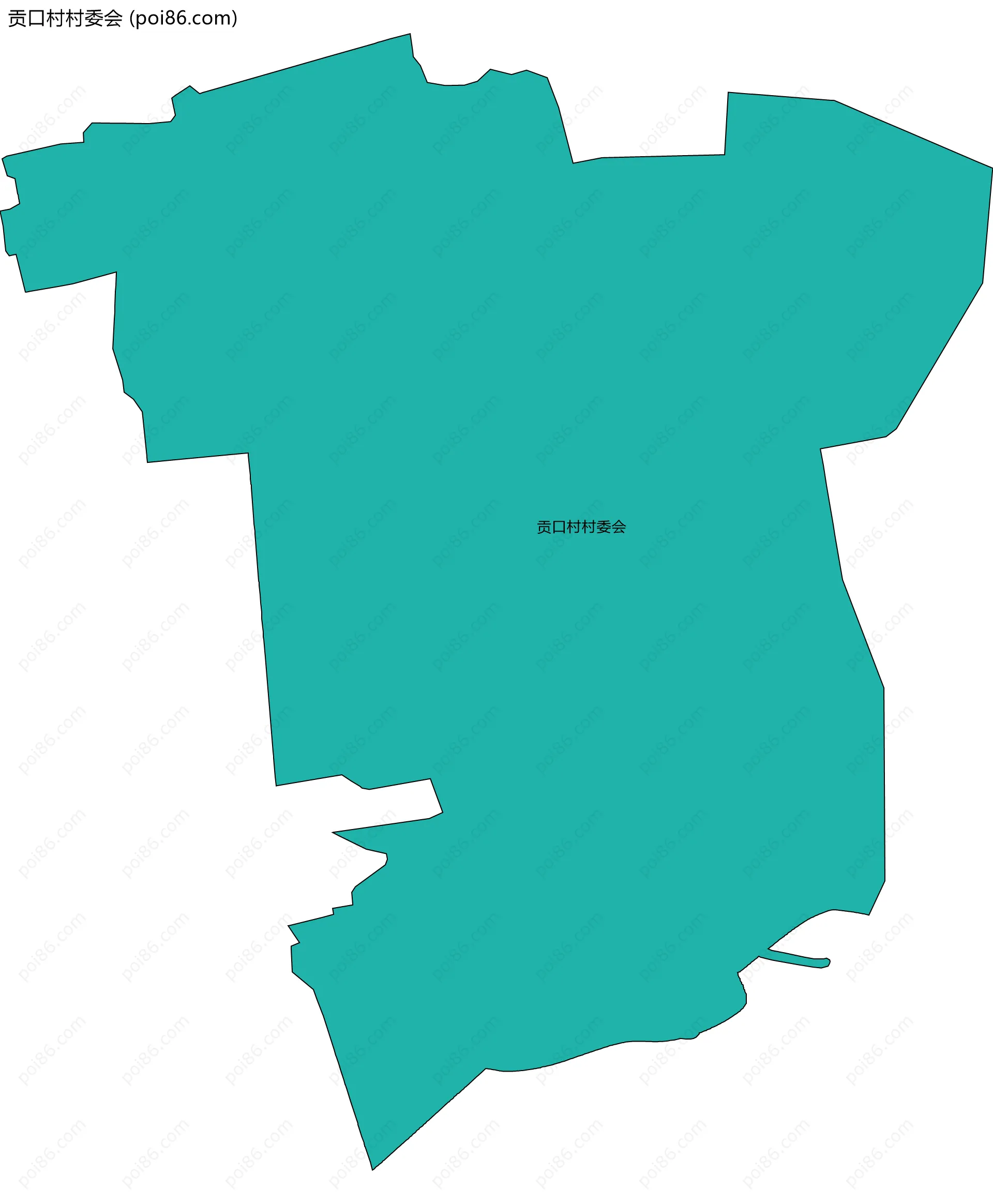 贡口村村委会边界地图