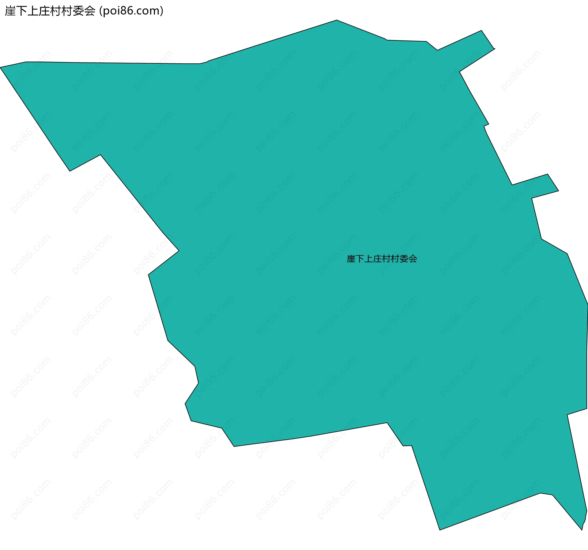 崖下上庄村村委会边界地图