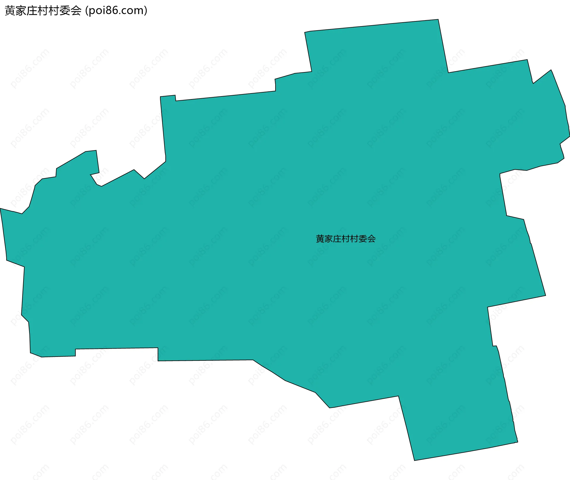黄家庄村村委会边界地图