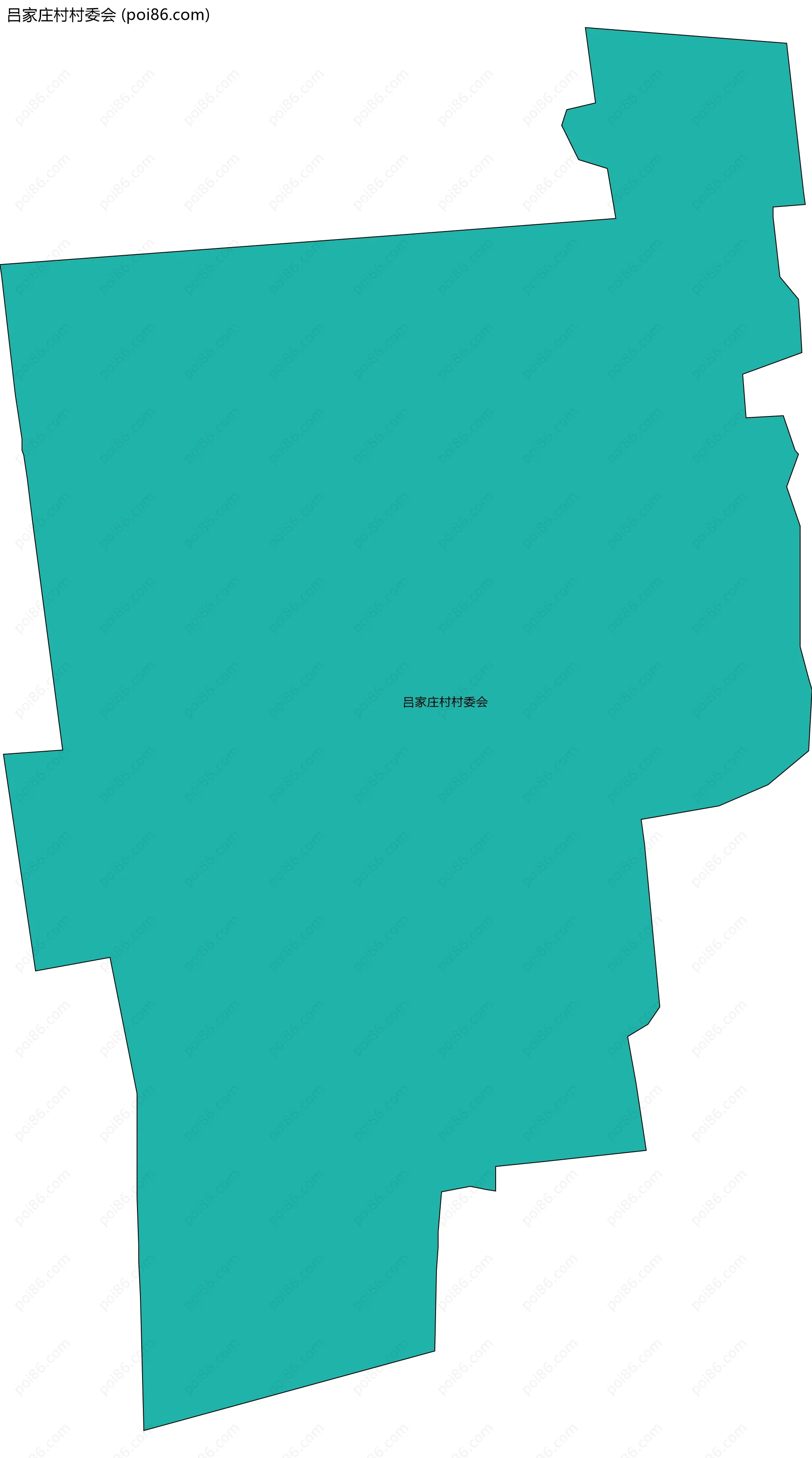 吕家庄村村委会边界地图